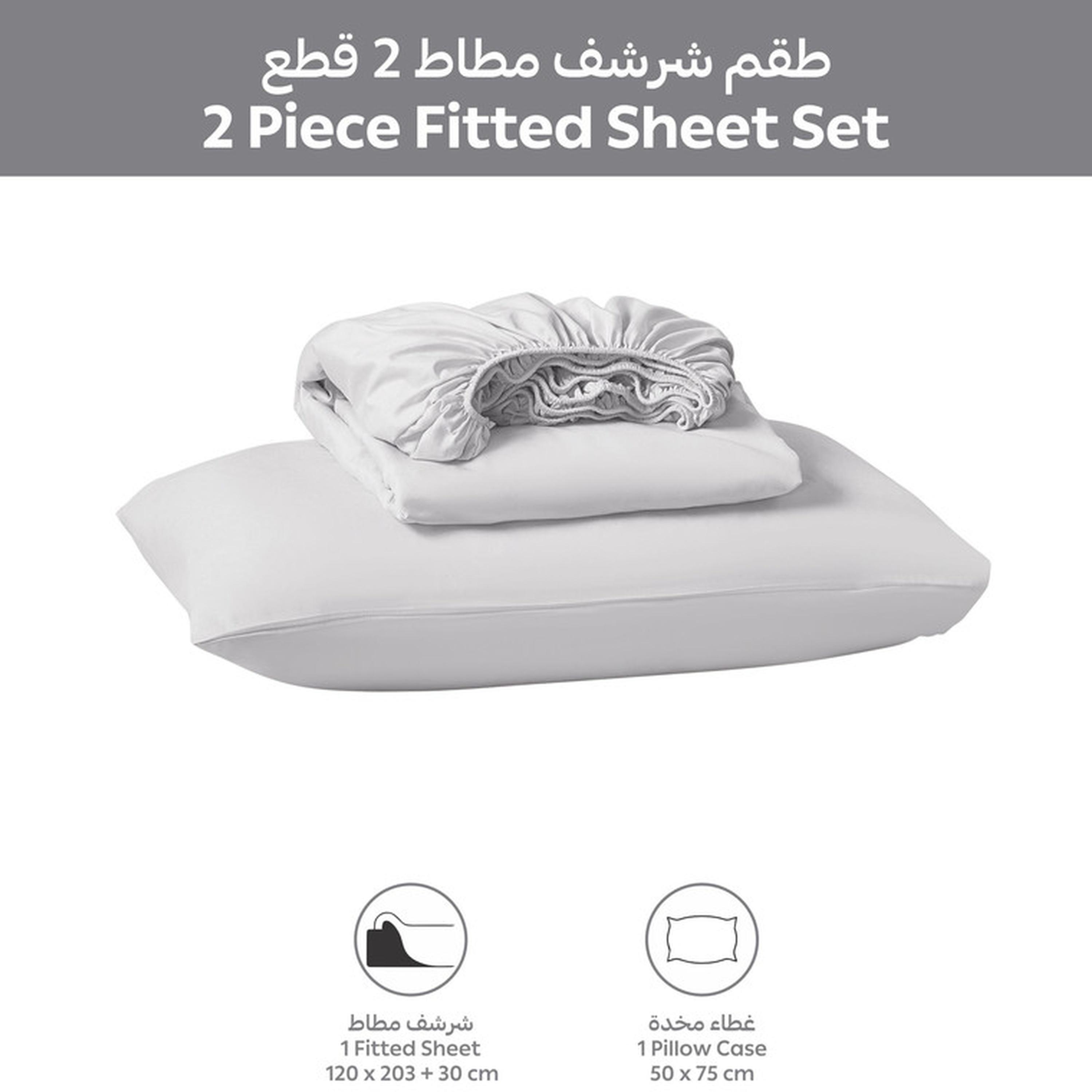 Deep Pocket 2-Piece Twin Fitted Sheet Set - 120x200 cms-household-bedding-sheetsandpillowcases-fittedsheets-image-3