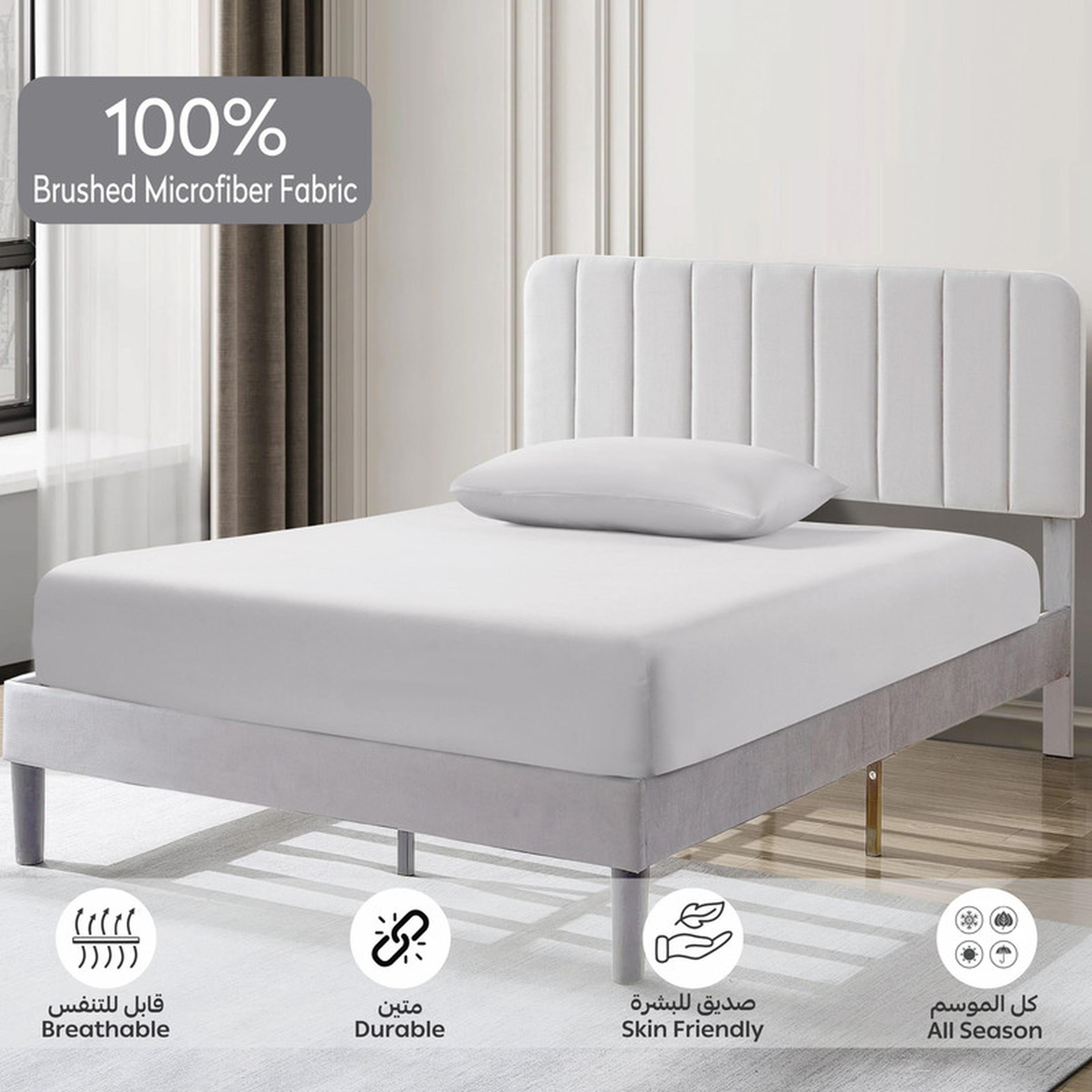 Deep Pocket 2-Piece Twin Fitted Sheet Set - 120x200 cms-household-bedding-sheetsandpillowcases-fittedsheets-image-5