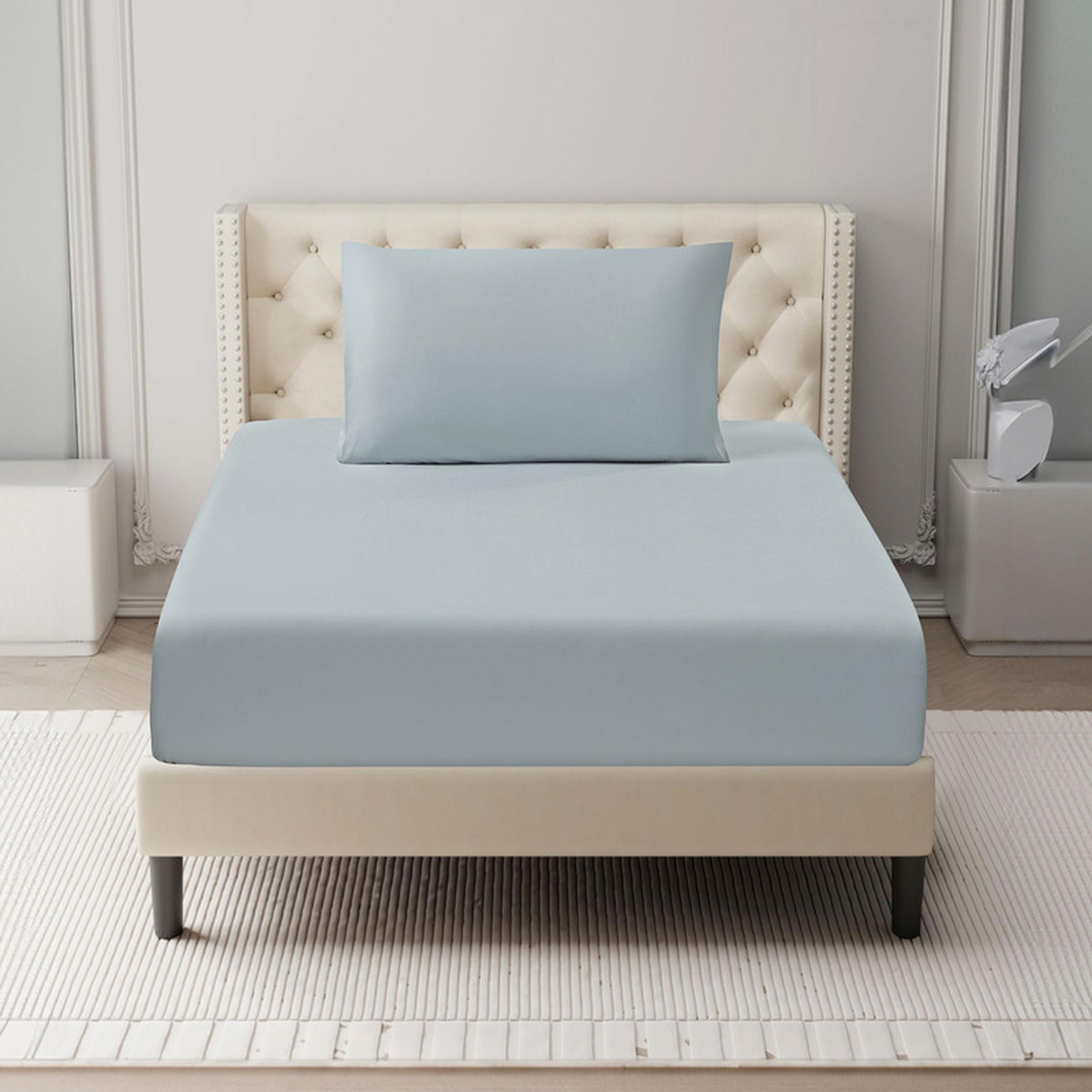 Deep Pocket 2-Piece Twin Fitted Sheet Set - 120x200 cms-household-bedding-sheetsandpillowcases-fittedsheets-image-1