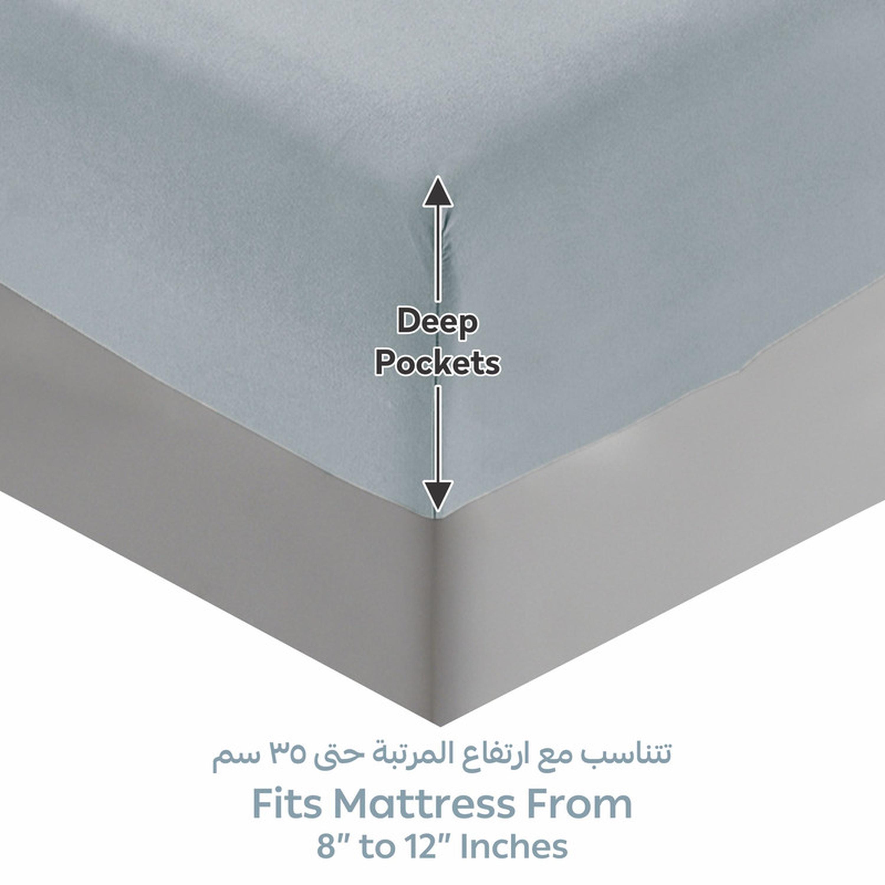 Deep Pocket 2-Piece Twin Fitted Sheet Set - 120x200 cms-household-bedding-sheetsandpillowcases-fittedsheets-image-4