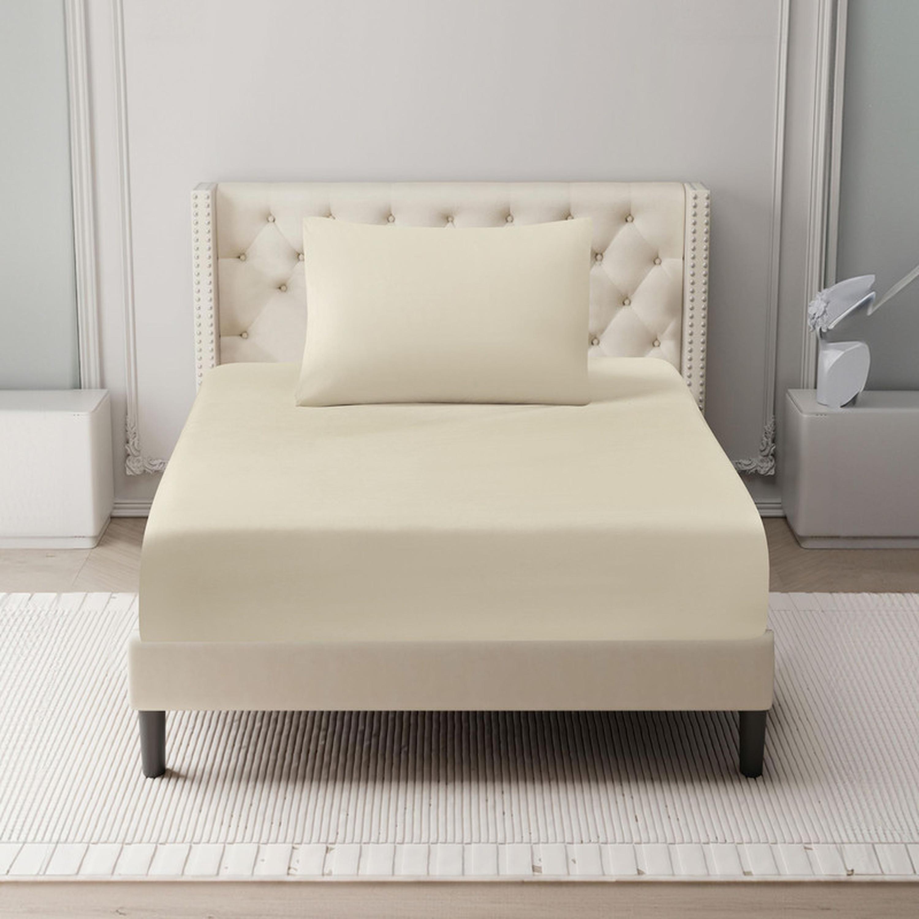 طقم شرشف مطاطي توين بجيوب عميقة من قطعيتن من دوناتيلا - 120x200 سم-household-bedding-sheetsandpillowcases-fittedsheets-image-1