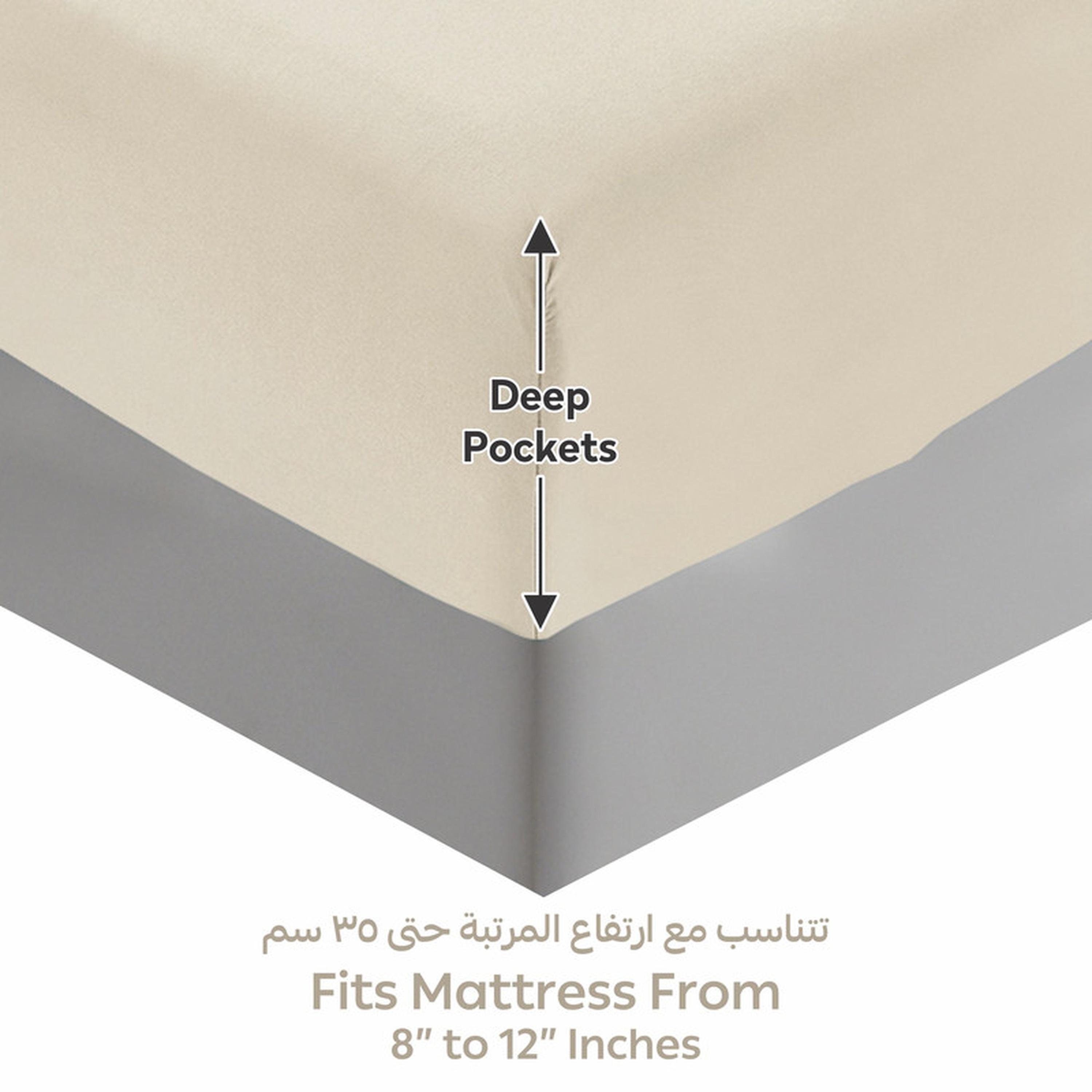 طقم شرشف مطاطي توين بجيوب عميقة من قطعيتن من دوناتيلا - 120x200 سم-household-bedding-sheetsandpillowcases-fittedsheets-image-4