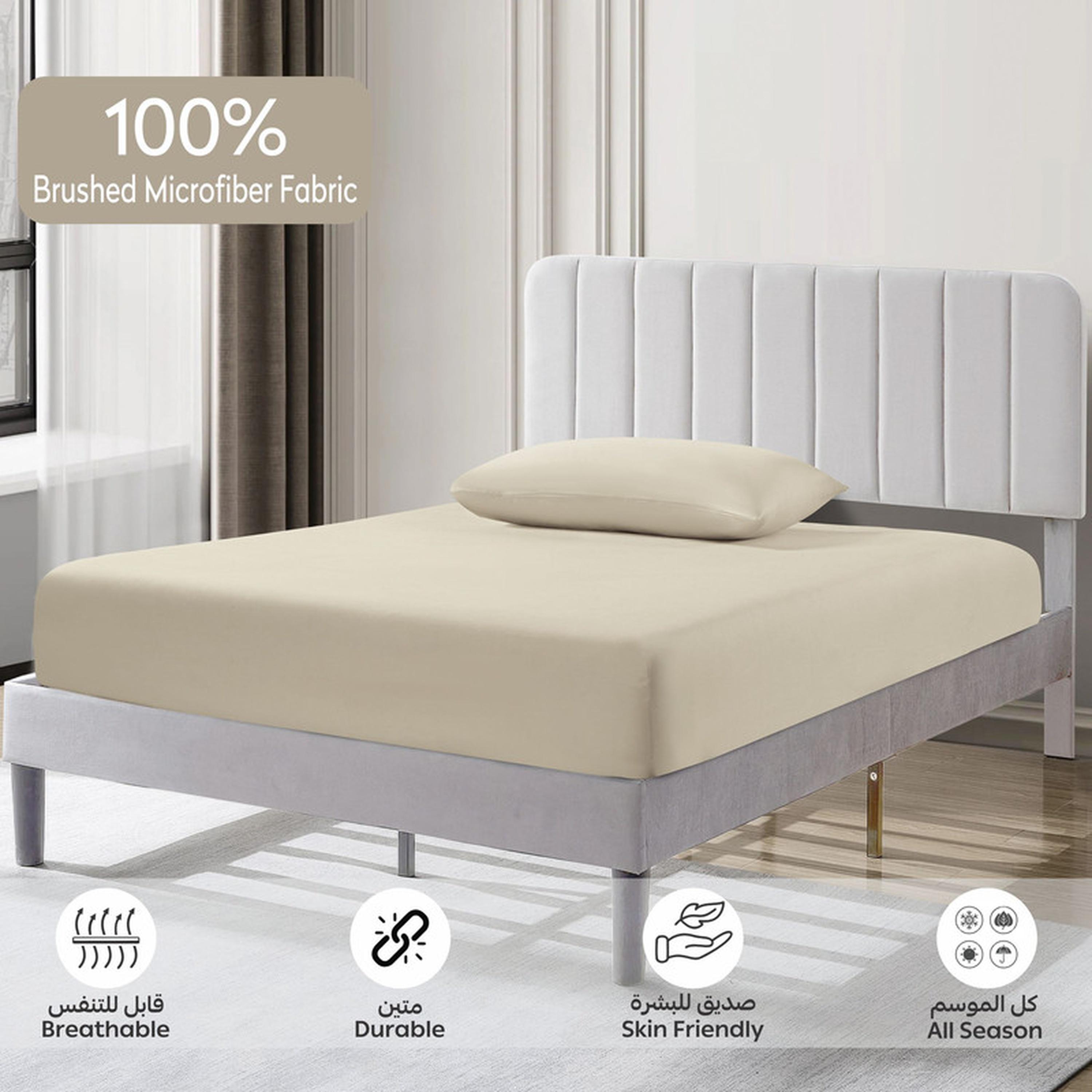 طقم شرشف مطاطي توين بجيوب عميقة من قطعيتن من دوناتيلا - 120x200 سم-household-bedding-sheetsandpillowcases-fittedsheets-image-5