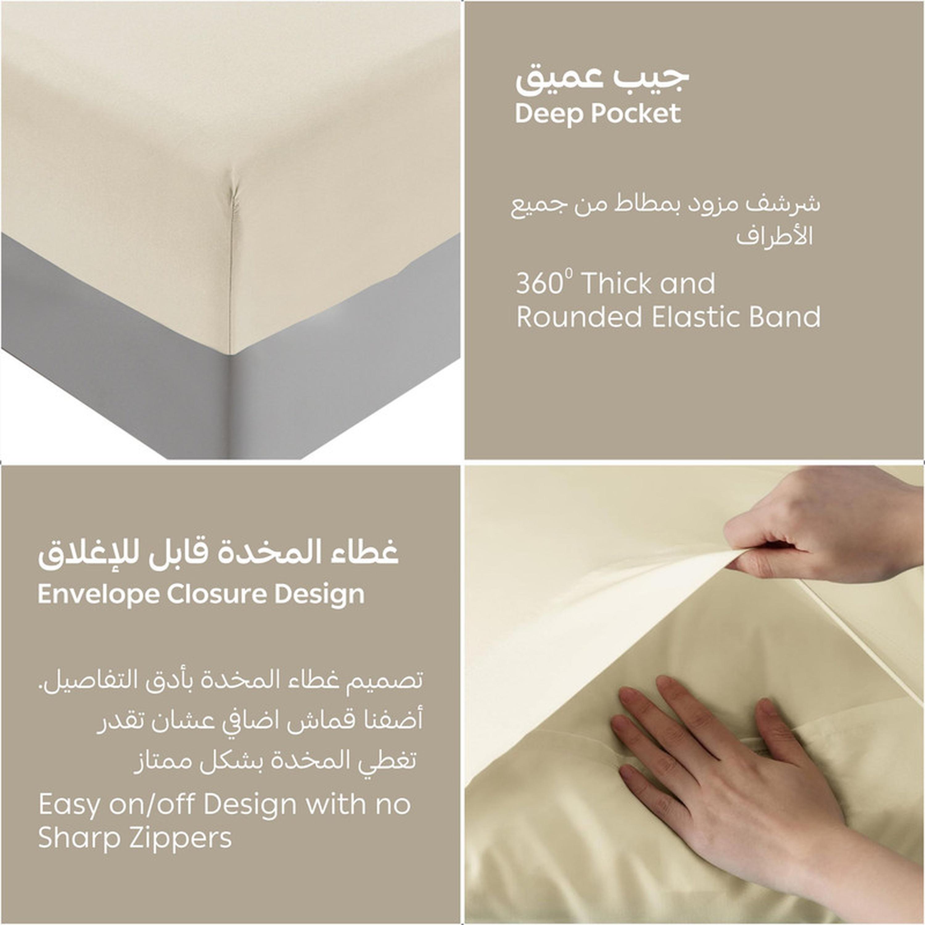 طقم شرشف مطاطي توين بجيوب عميقة من قطعيتن من دوناتيلا - 120x200 سم-household-bedding-sheetsandpillowcases-fittedsheets-image-6