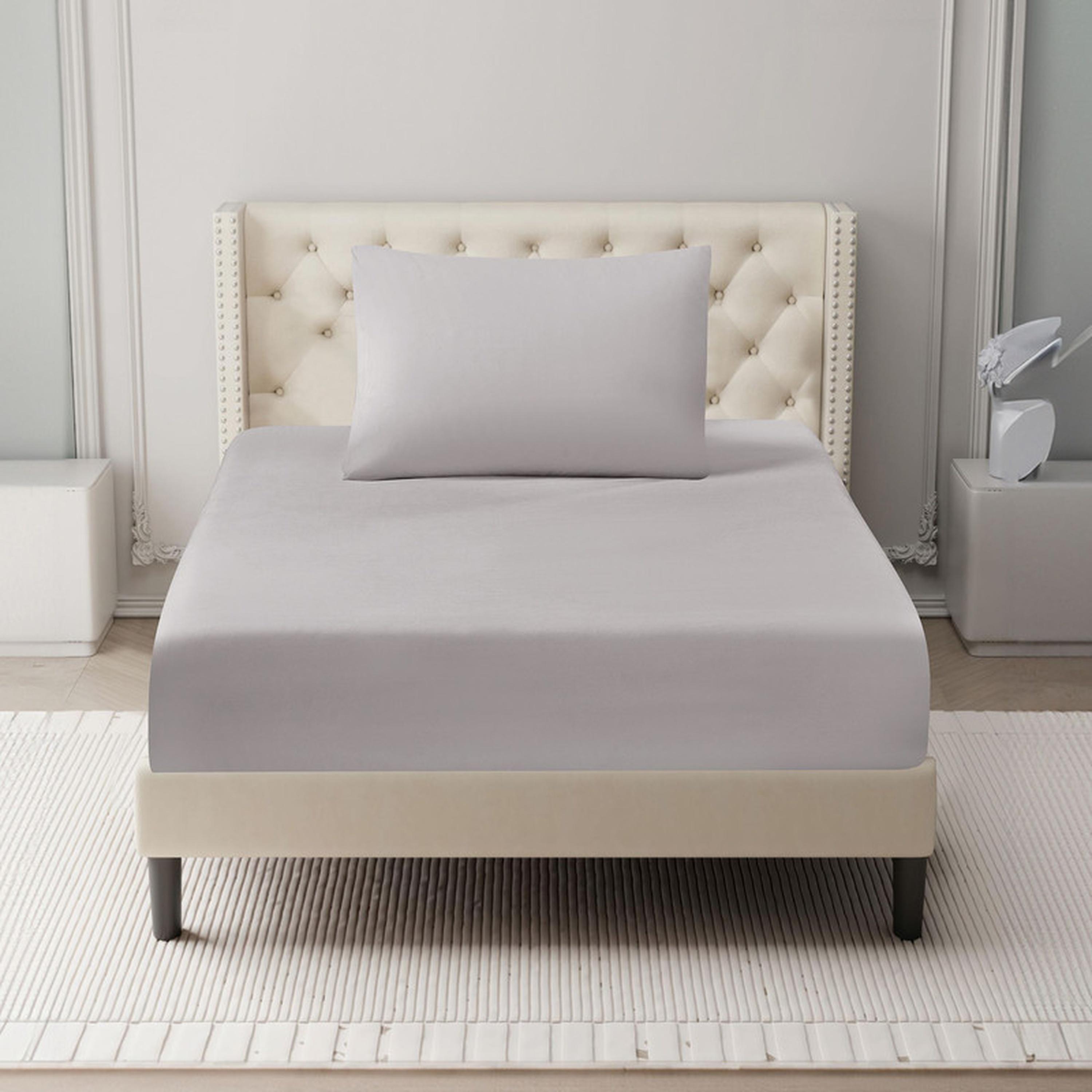 Deep Pocket 2-Piece Twin Fitted Sheet Set - 120x200 cms-household-bedding-sheetsandpillowcases-fittedsheets-image-1