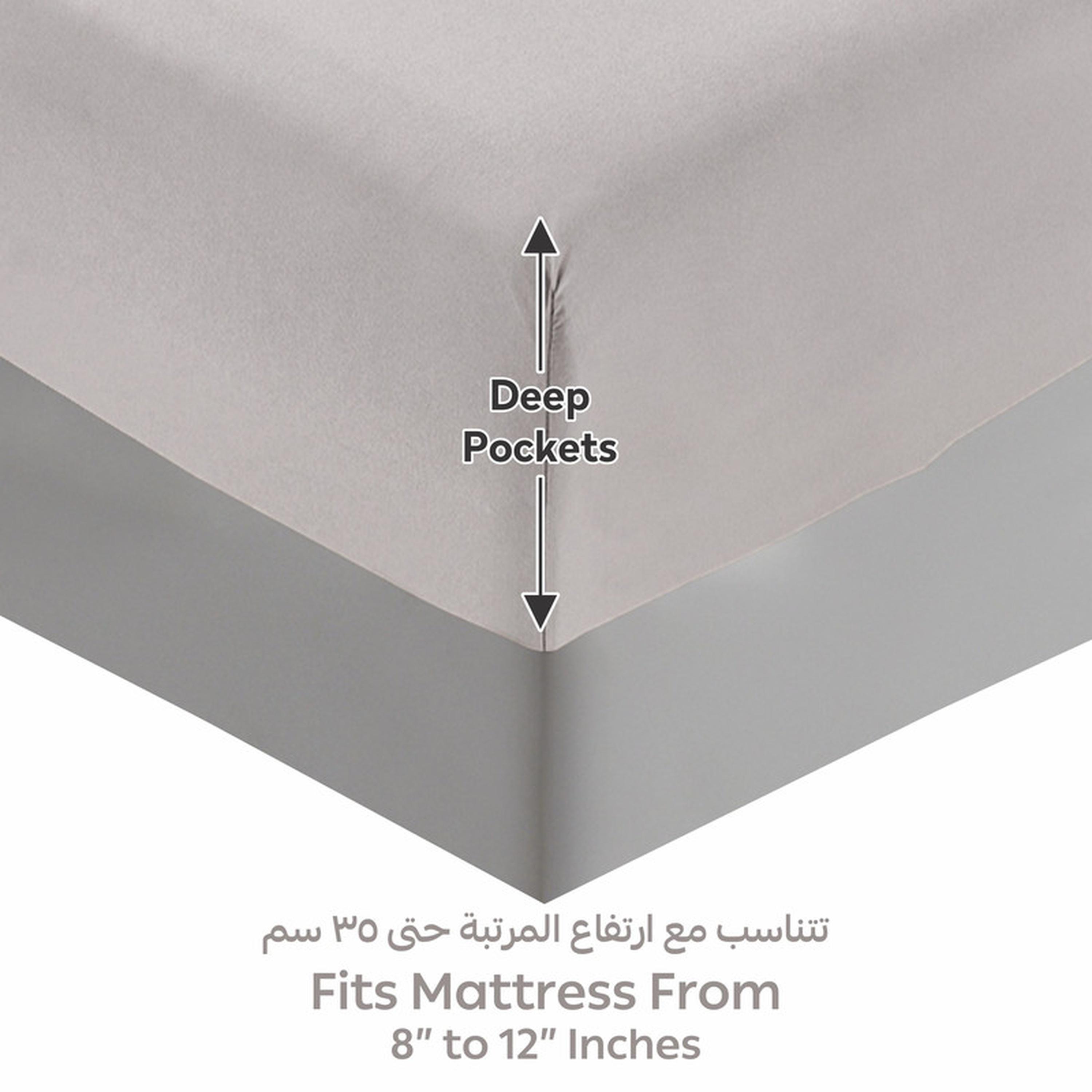 Deep Pocket 2-Piece Twin Fitted Sheet Set - 120x200 cms-household-bedding-sheetsandpillowcases-fittedsheets-image-4