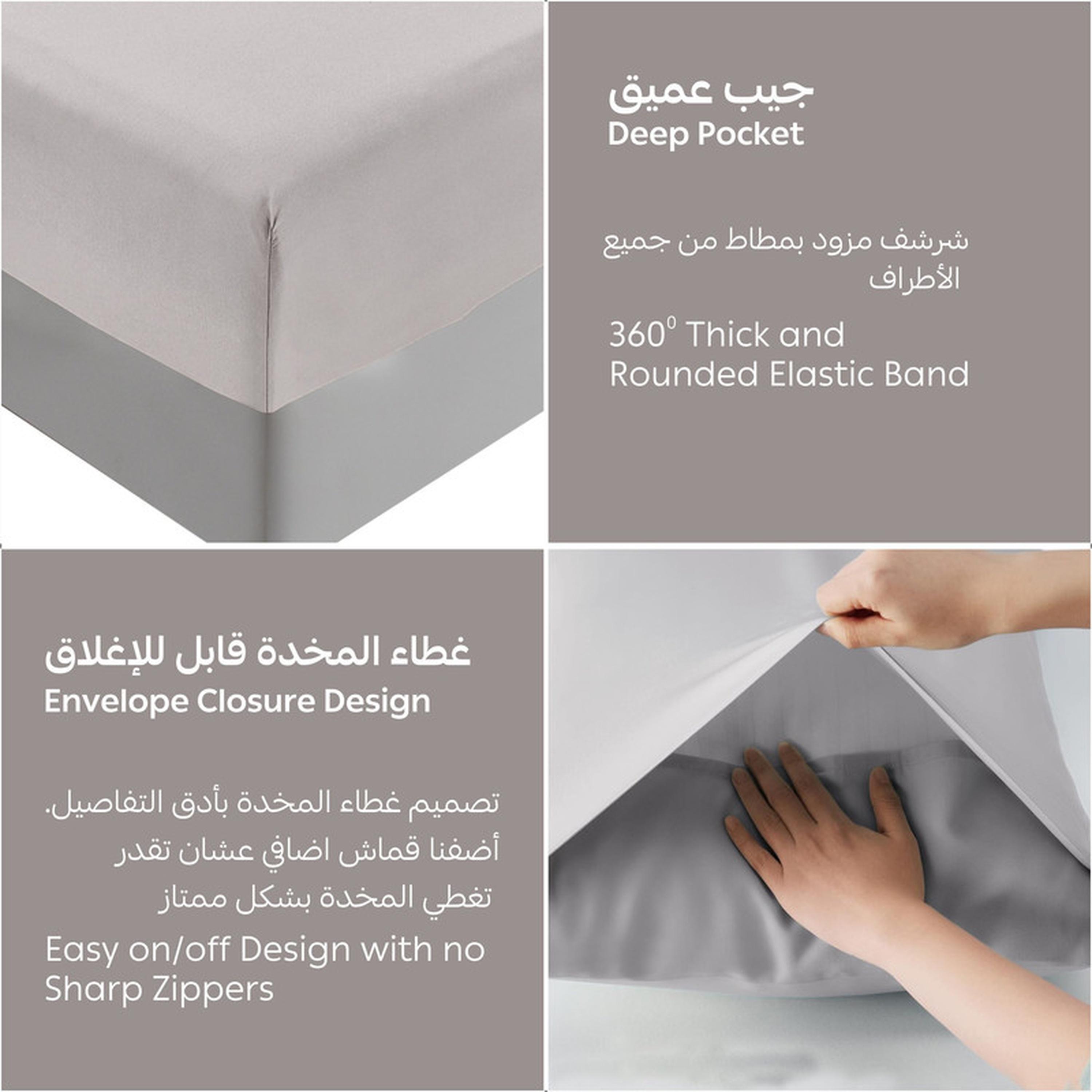 Deep Pocket 2-Piece Twin Fitted Sheet Set - 120x200 cms-household-bedding-sheetsandpillowcases-fittedsheets-image-6