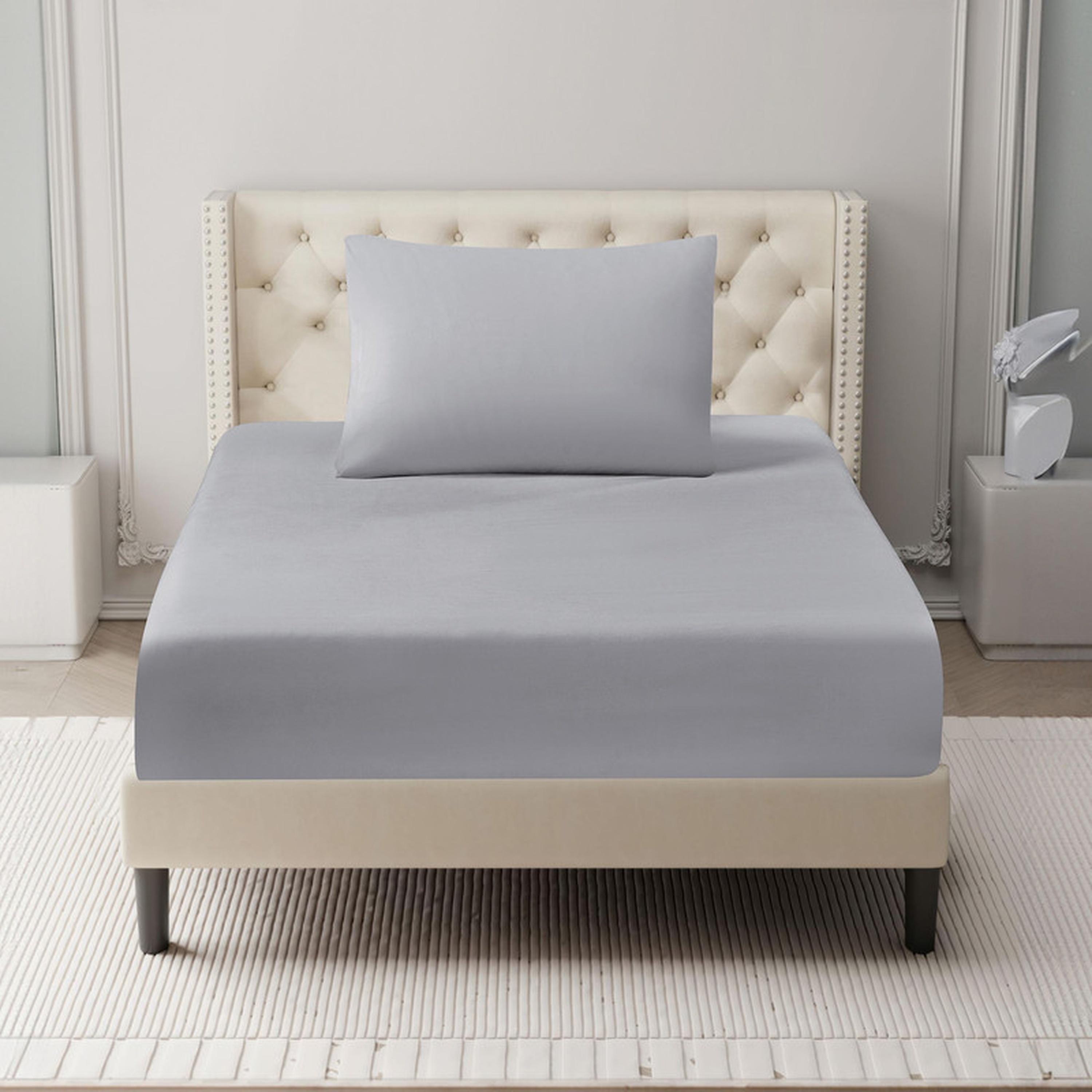 طقم شرشف مطاطي توين بجيوب عميقة من قطعيتن من دوناتيلا - 120x200 سم-household-bedding-sheetsandpillowcases-fittedsheets-image-1