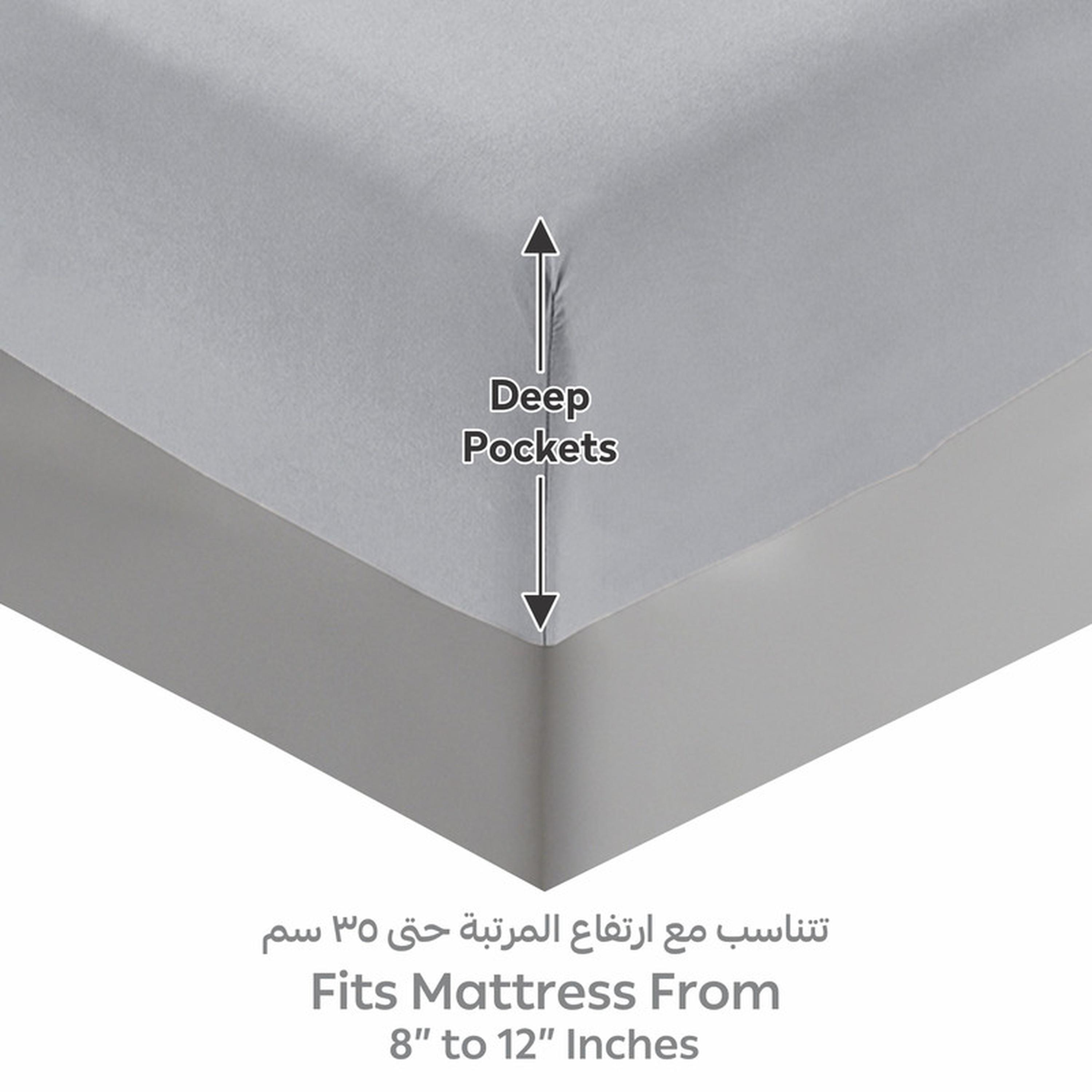 طقم شرشف مطاطي توين بجيوب عميقة من قطعيتن من دوناتيلا - 120x200 سم-household-bedding-sheetsandpillowcases-fittedsheets-image-4