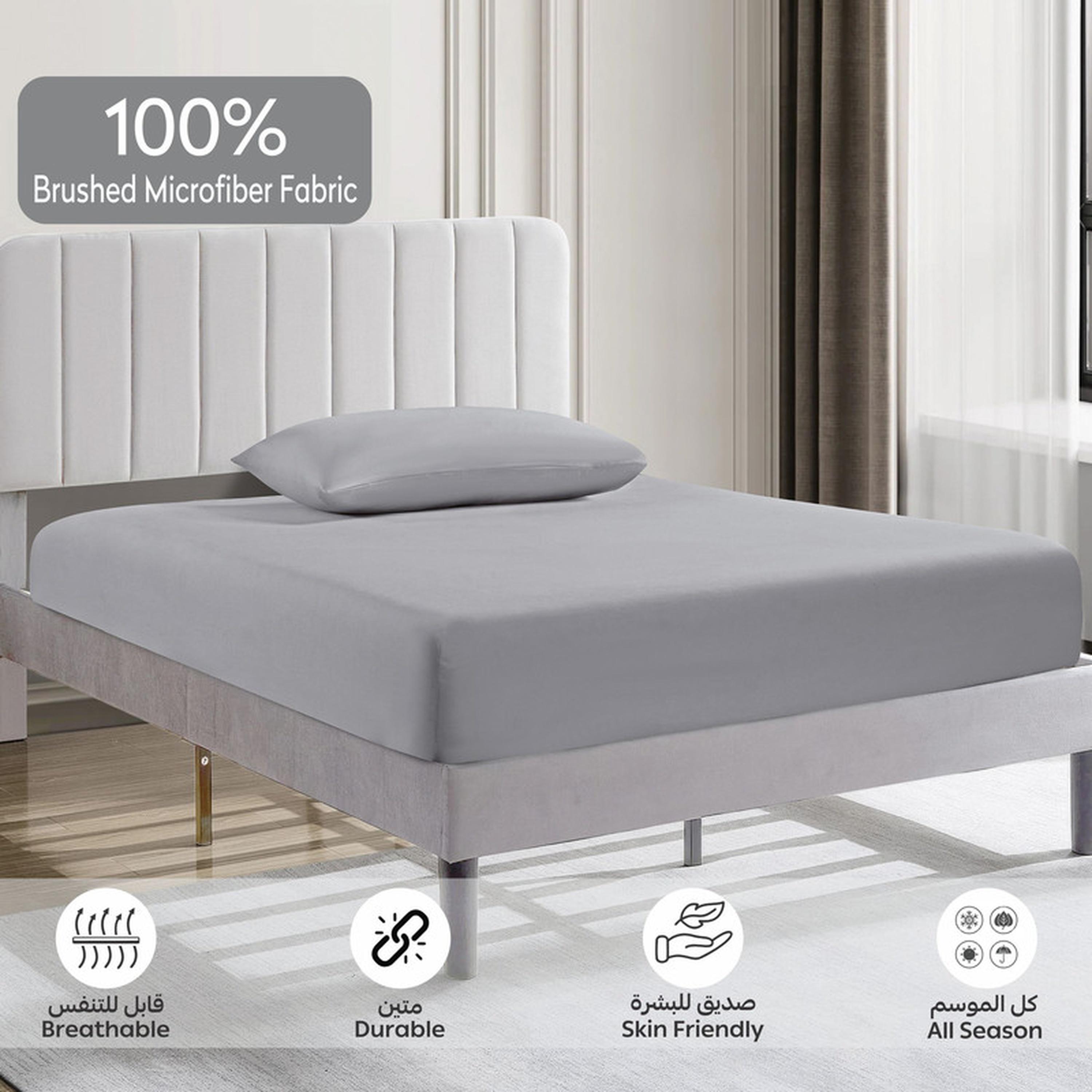 طقم شرشف مطاطي توين بجيوب عميقة من قطعيتن من دوناتيلا - 120x200 سم-household-bedding-sheetsandpillowcases-fittedsheets-image-5