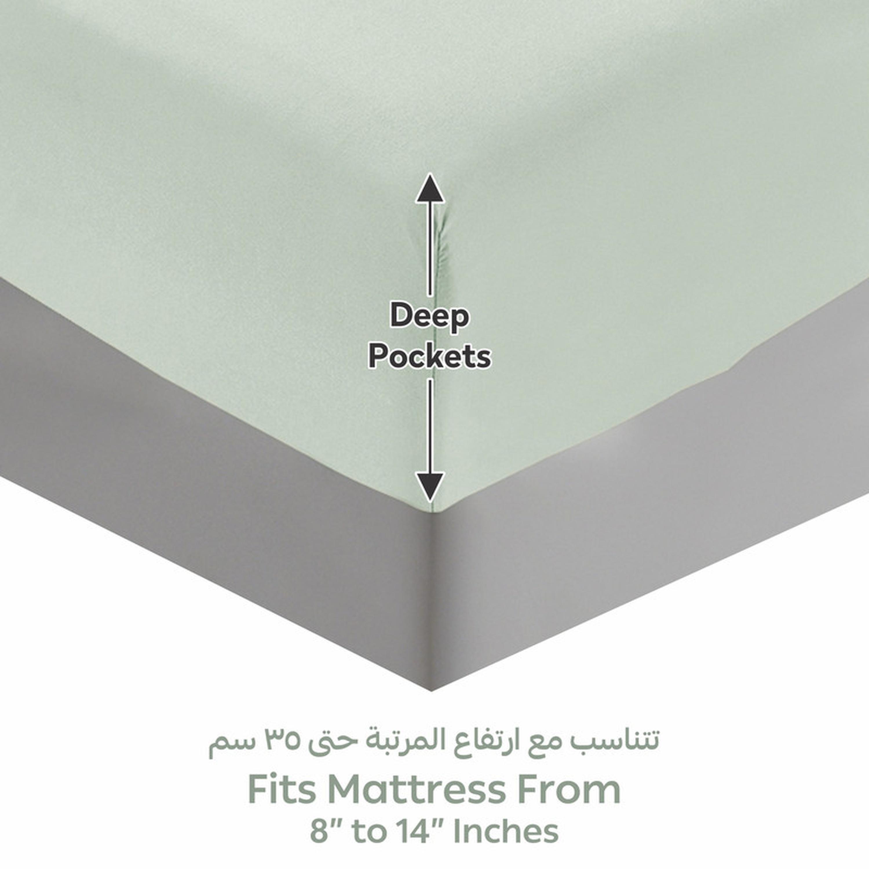 طقم شرشف مطاطي توين بجيوب عميقة من قطعيتن من دوناتيلا - 120x200 سم-household-bedding-sheetsandpillowcases-fittedsheets-image-4