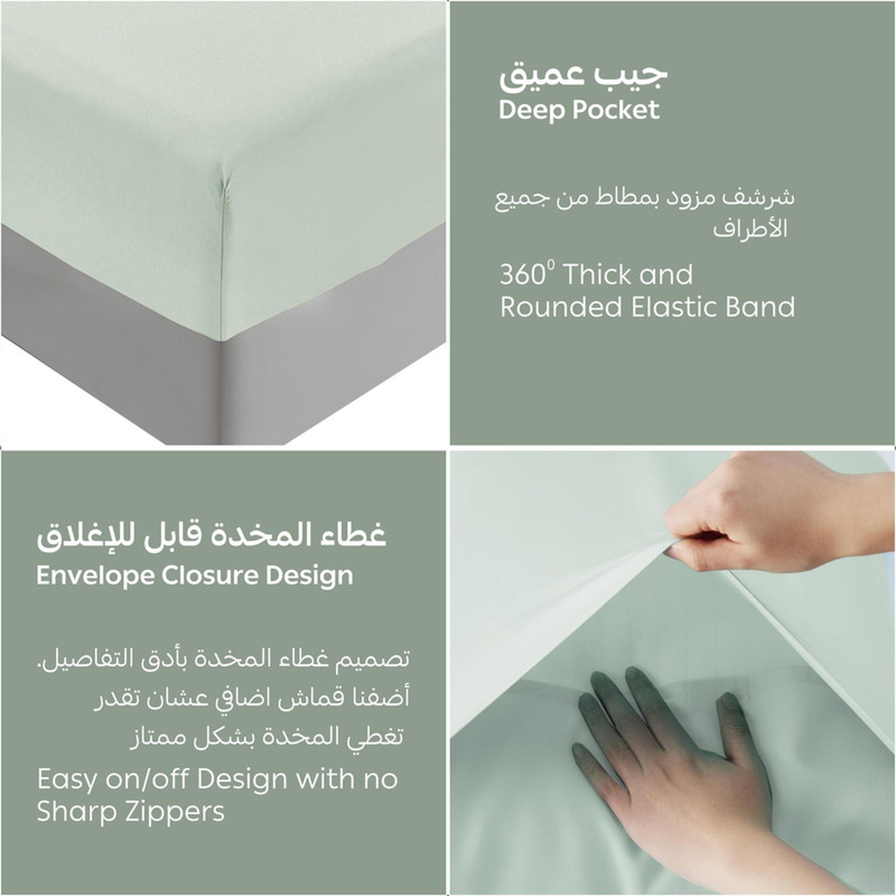 طقم شرشف مطاطي توين بجيوب عميقة من قطعيتن من دوناتيلا - 120x200 سم-household-bedding-sheetsandpillowcases-fittedsheets-image-6