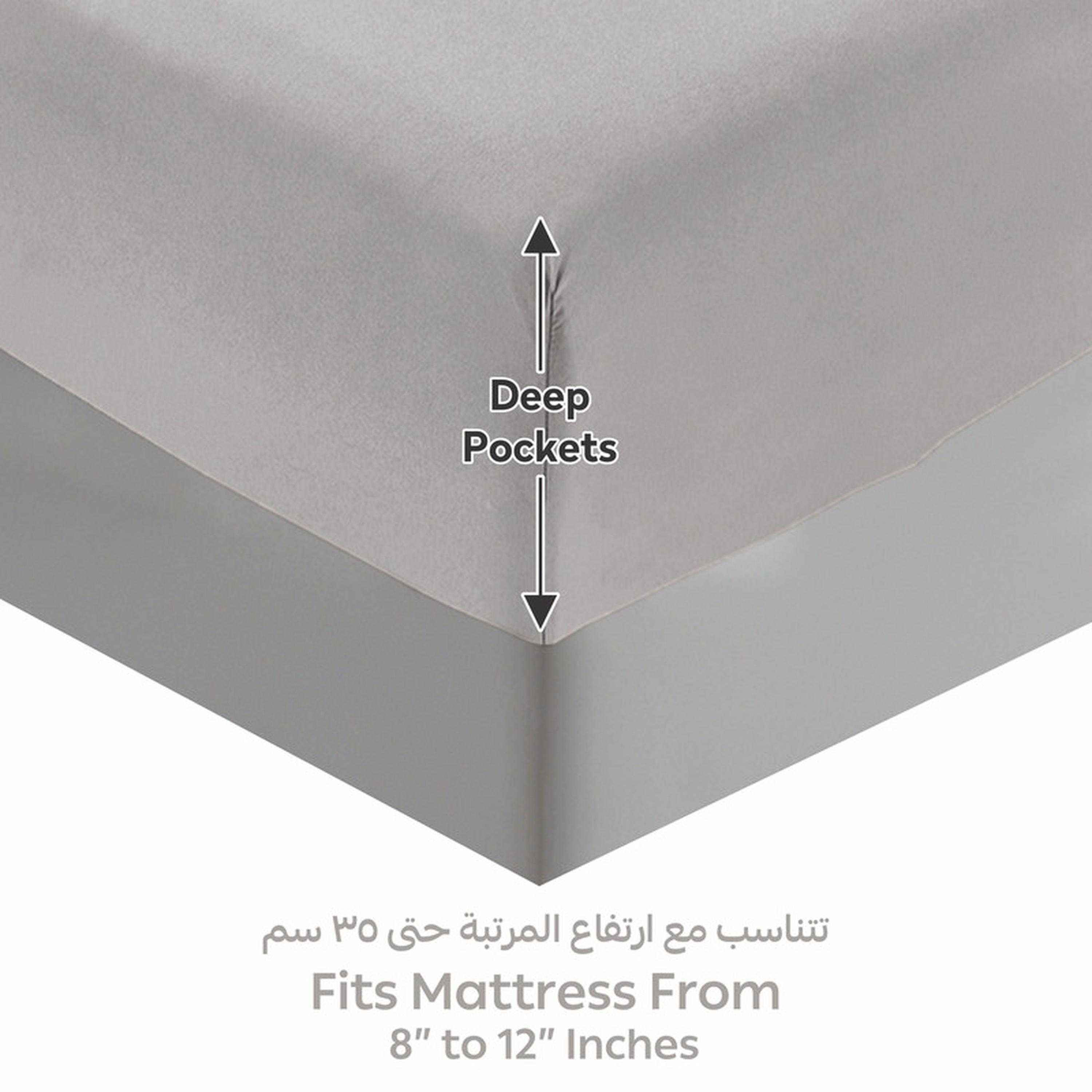 Deep Pocket 2-Piece Twin Fitted Sheet Set - 120x200 cms-household-bedding-sheetsandpillowcases-fittedsheets-image-4