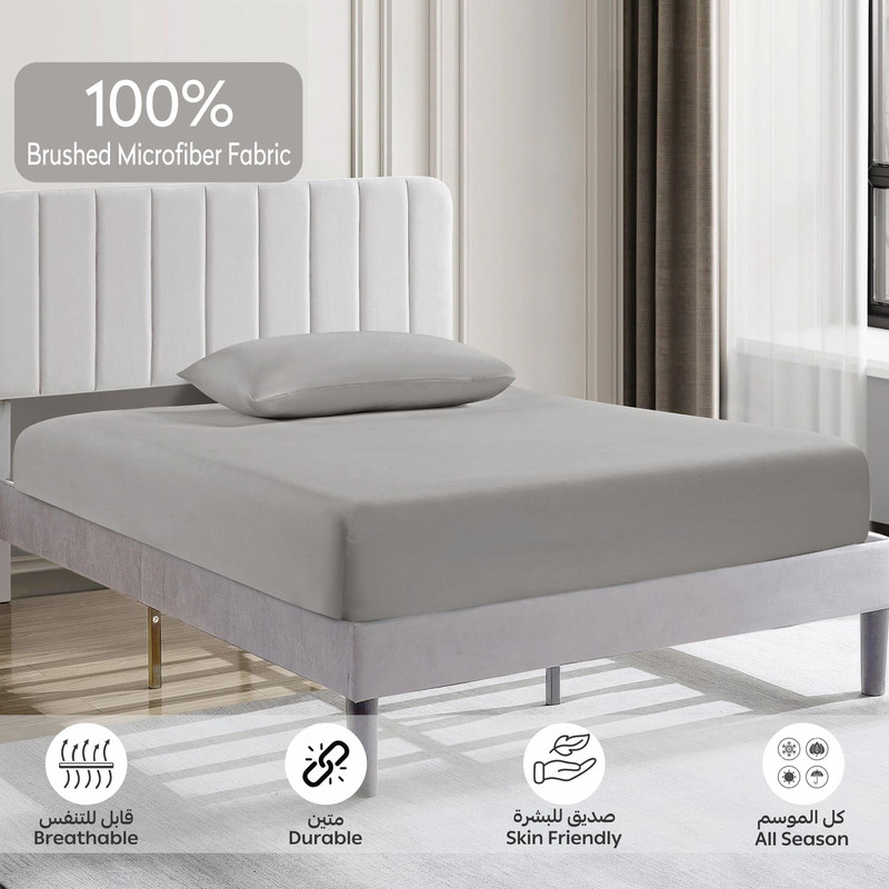 Deep Pocket 2-Piece Twin Fitted Sheet Set - 120x200 cms-household-bedding-sheetsandpillowcases-fittedsheets-image-5