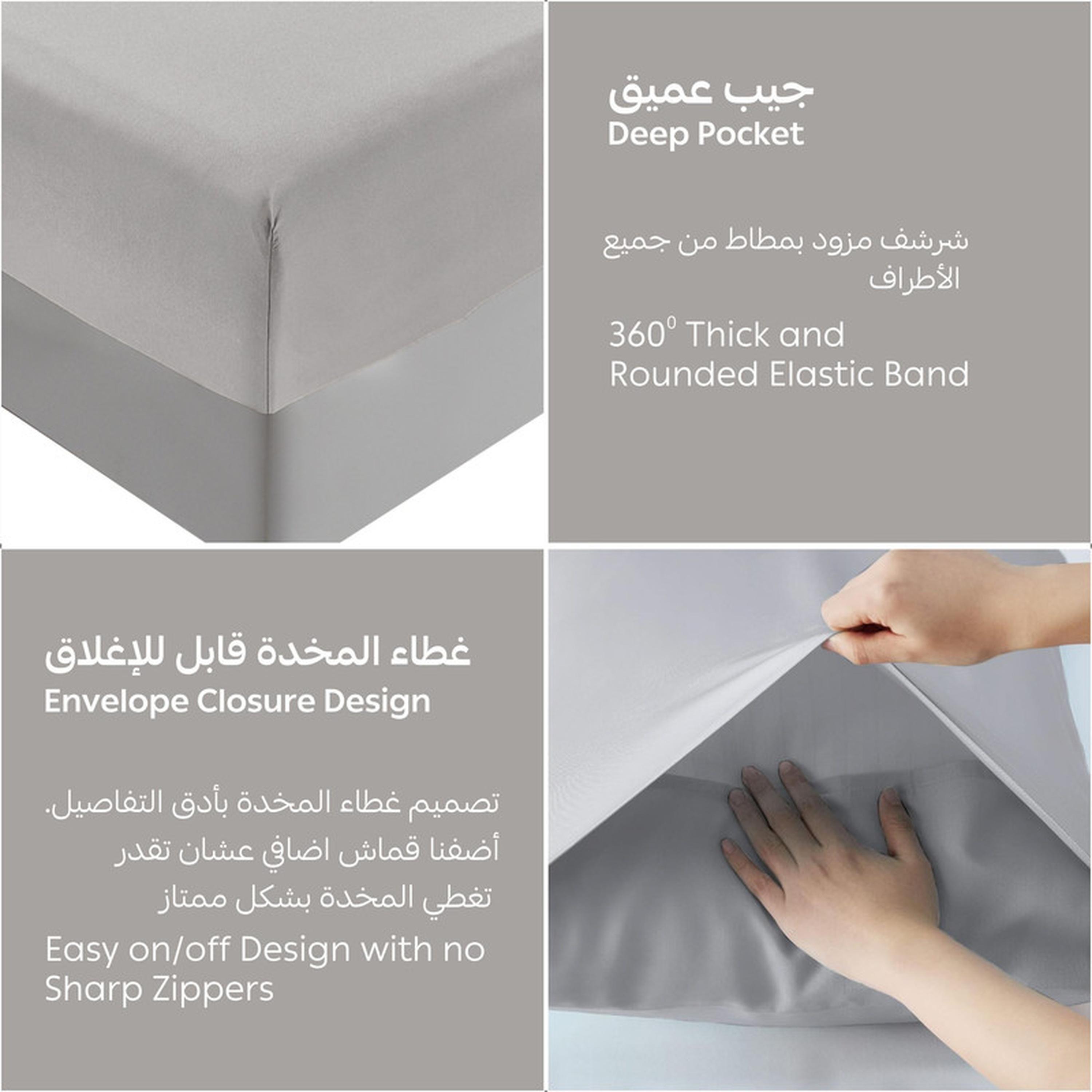 Deep Pocket 2-Piece Twin Fitted Sheet Set - 120x200 cms-household-bedding-sheetsandpillowcases-fittedsheets-image-6