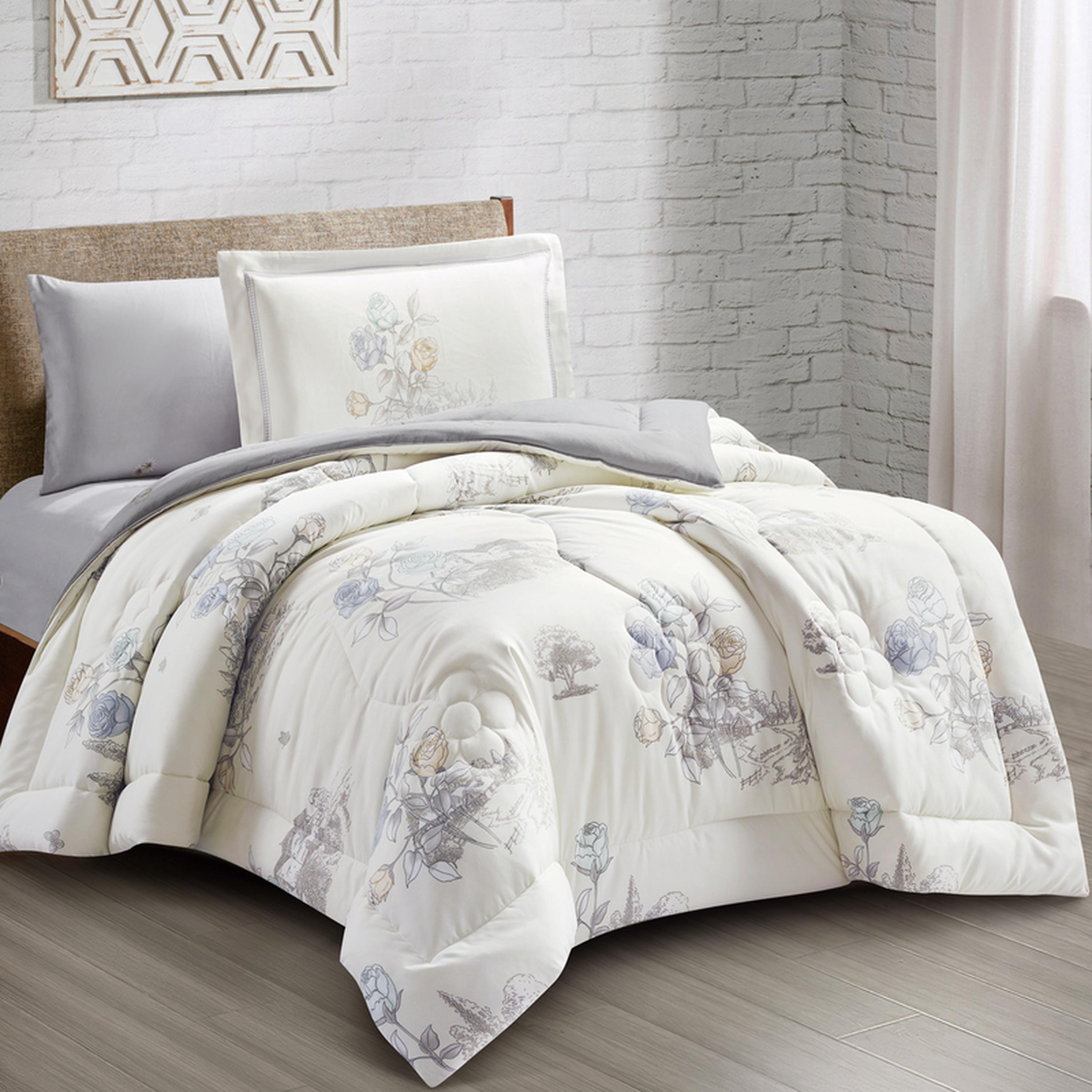 طقم لحاف وشرشف توين 4 قطع بطبعات من دونتيلا - 170x230 سم-household-bedding-comfortersandbedspreads-comforters-image-25