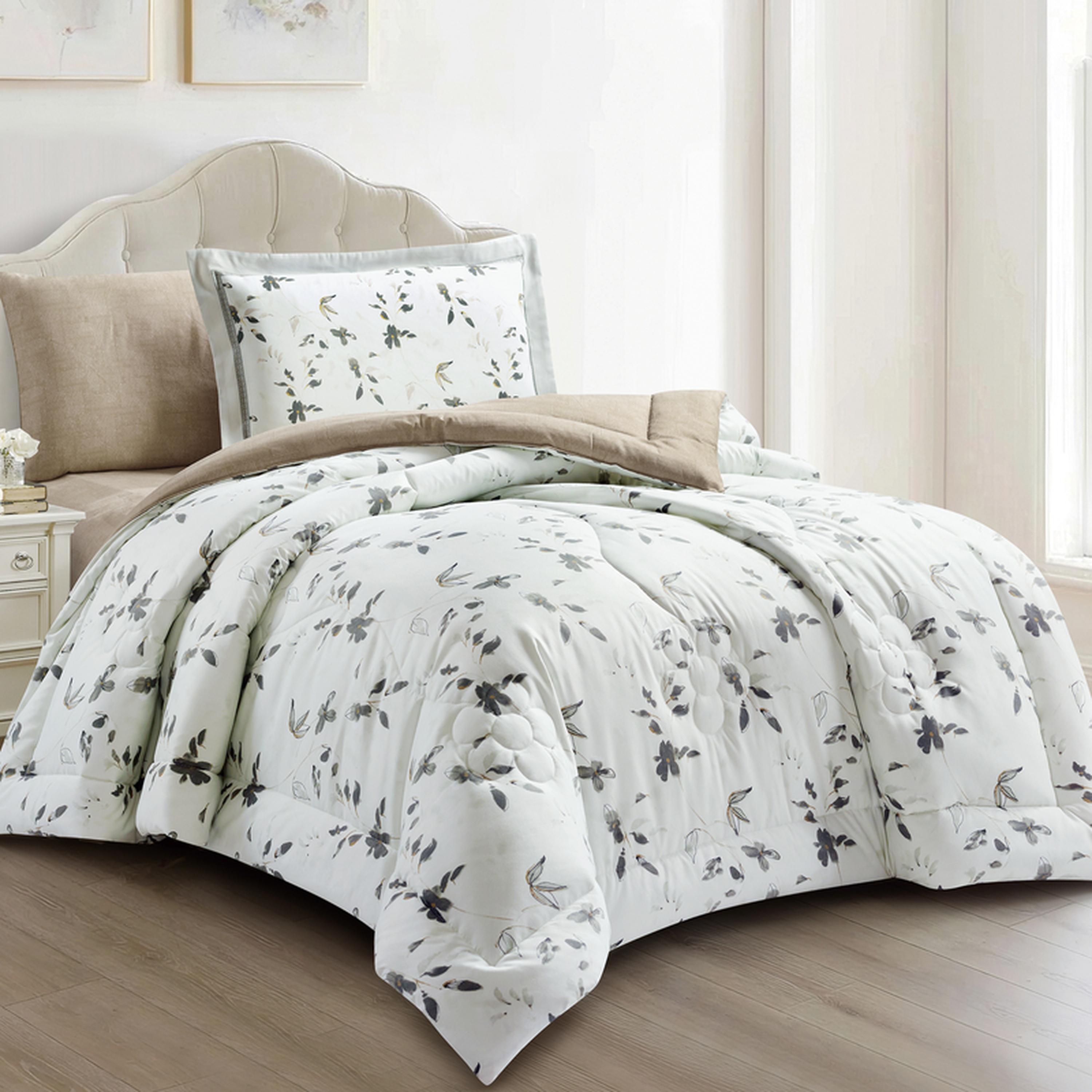 طقم لحاف وشرشف توين 4 قطع بطبعات من دونتيلا - 170x230 سم-household-bedding-comfortersandbedspreads-comforters-image-19