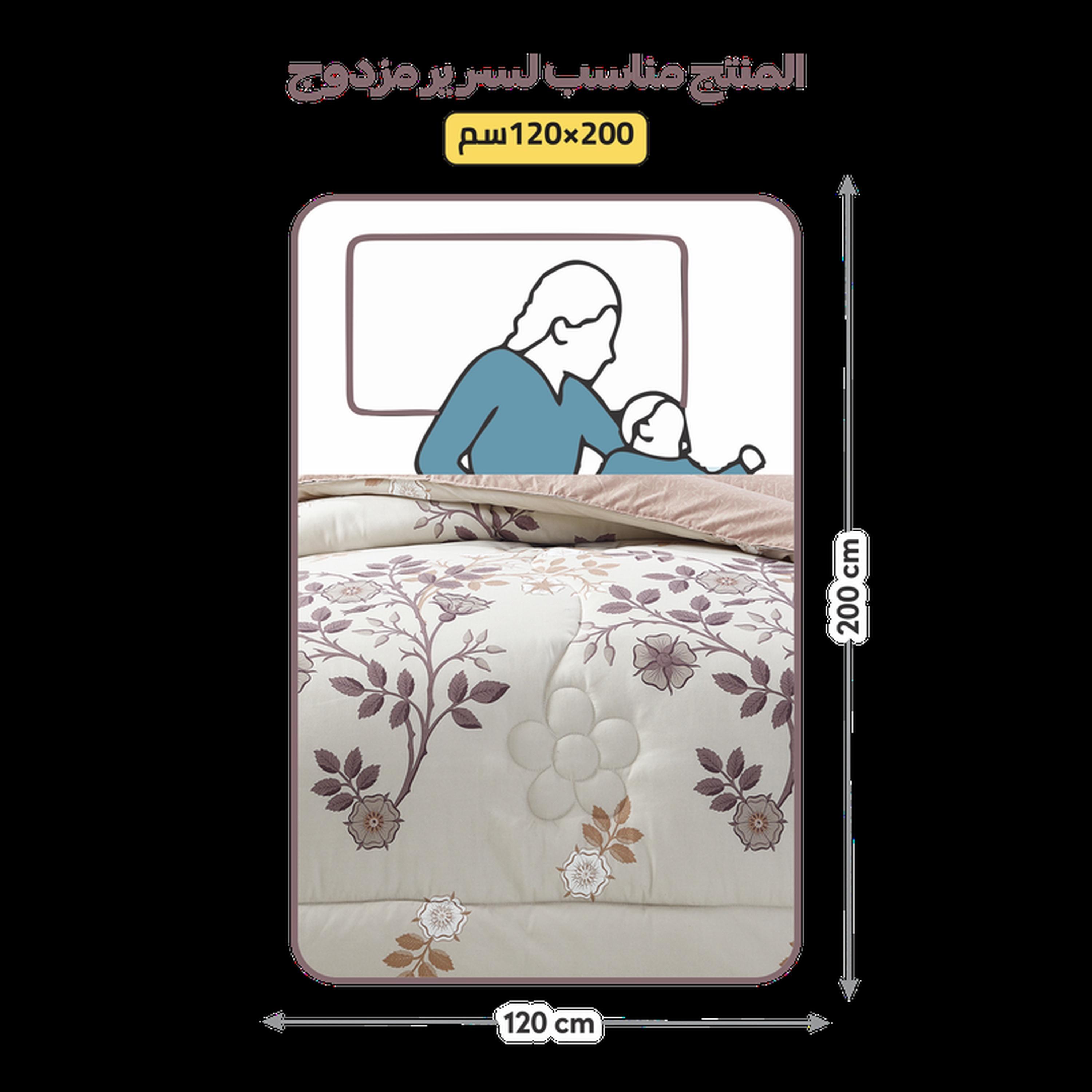 Floral Print 4-Piece Twin Comforter Set - 170x230 cms-household-bedding-comfortersandbedspreads-comforters-image-14
