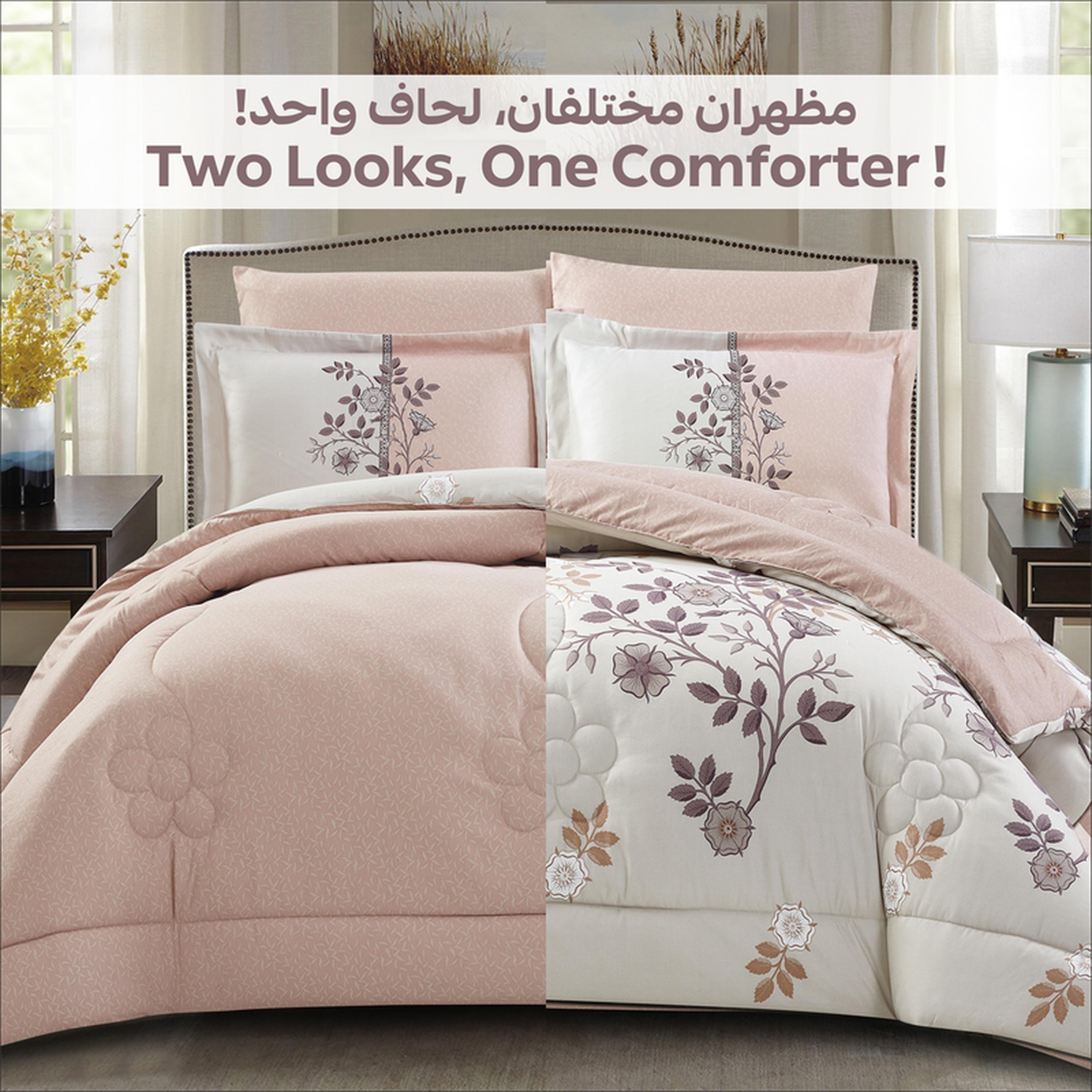 Floral Print 4-Piece Twin Comforter Set - 170x230 cms-household-bedding-comfortersandbedspreads-comforters-image-17