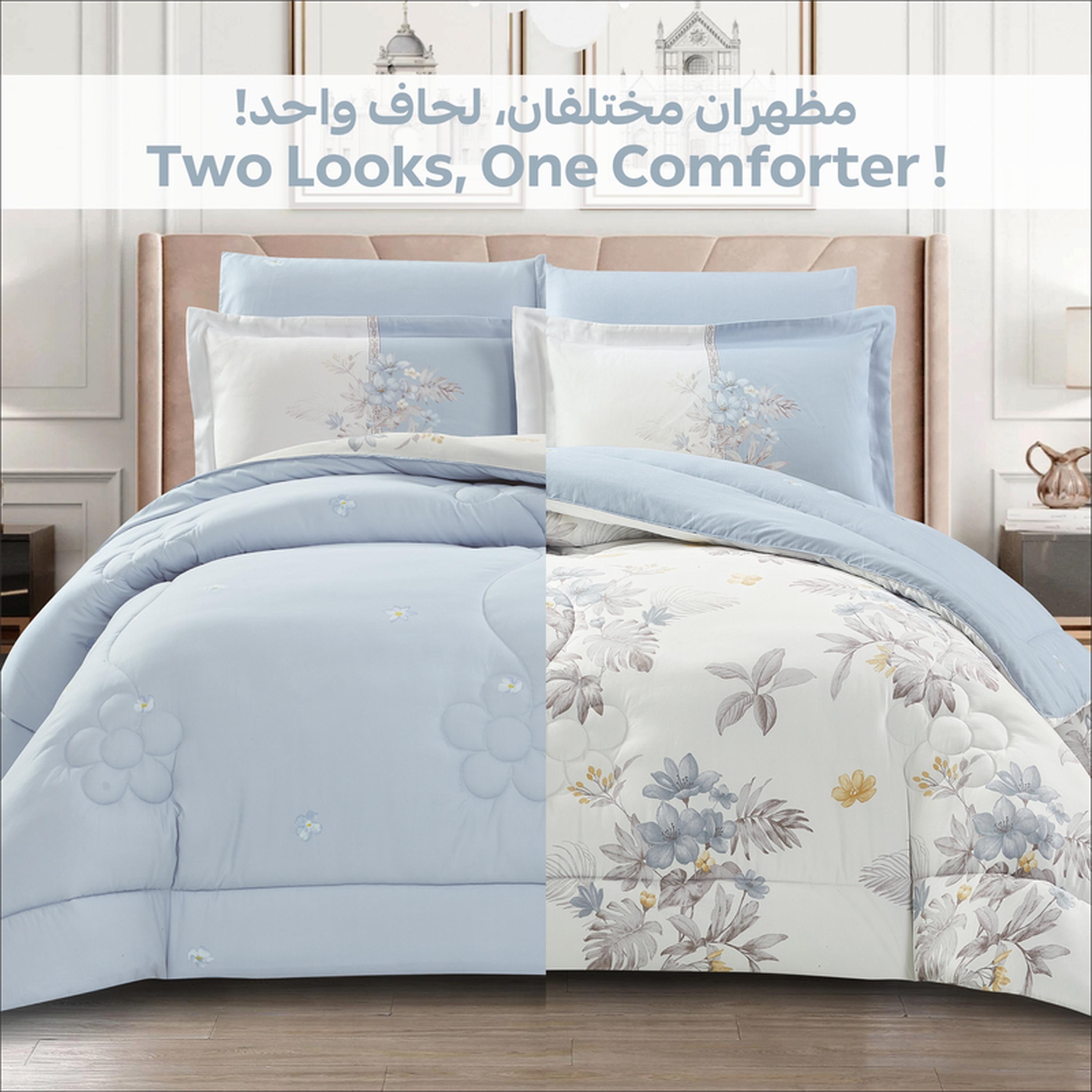 طقم لحاف وشرشف توين 4 قطع بطبعات من دونتيلا - 170x230 سم-household-bedding-comfortersandbedspreads-comforters-image-17