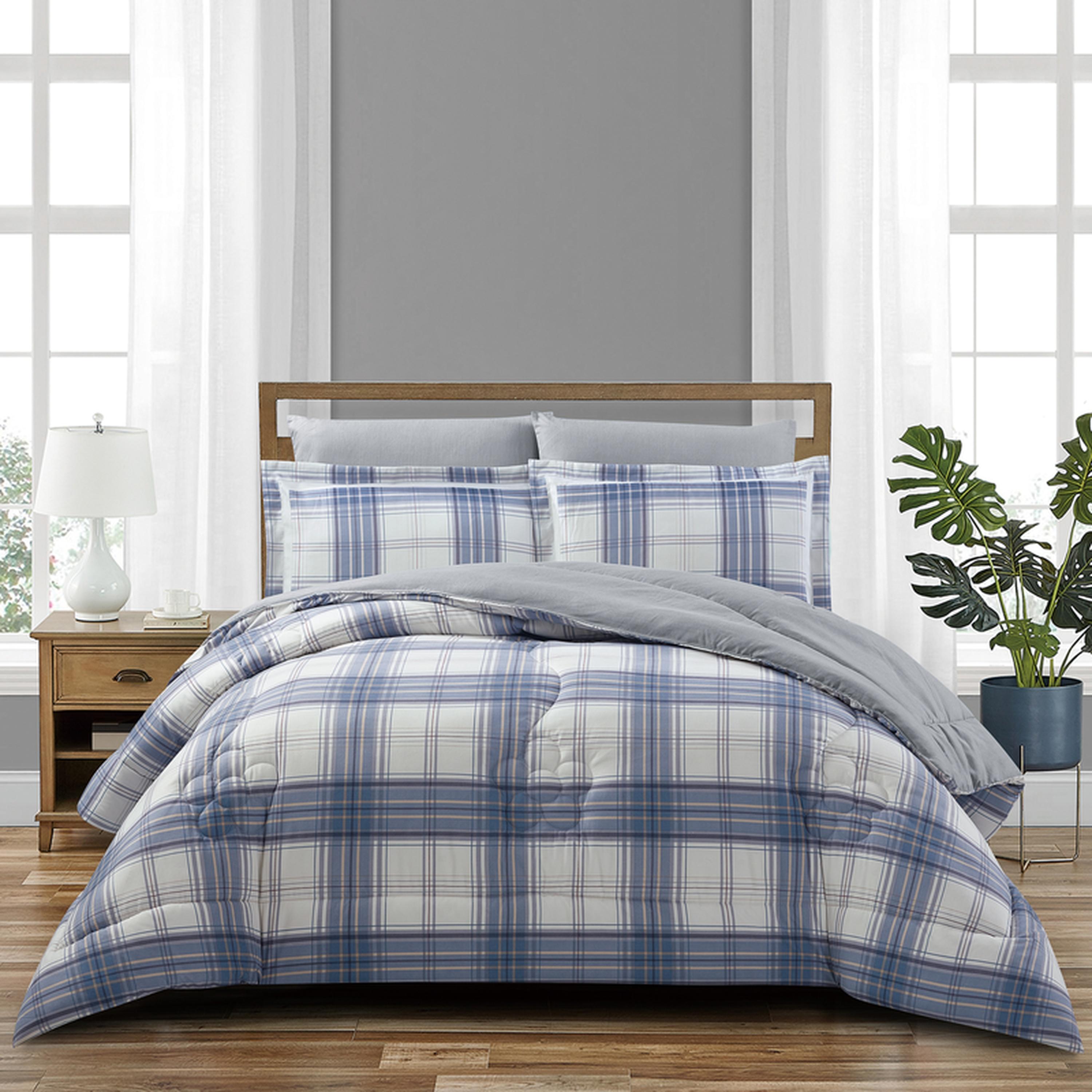 Checked 6-Piece King Comforter Set - 240x260 cms-household-bedding-comfortersandbedspreads-comforters-image-1