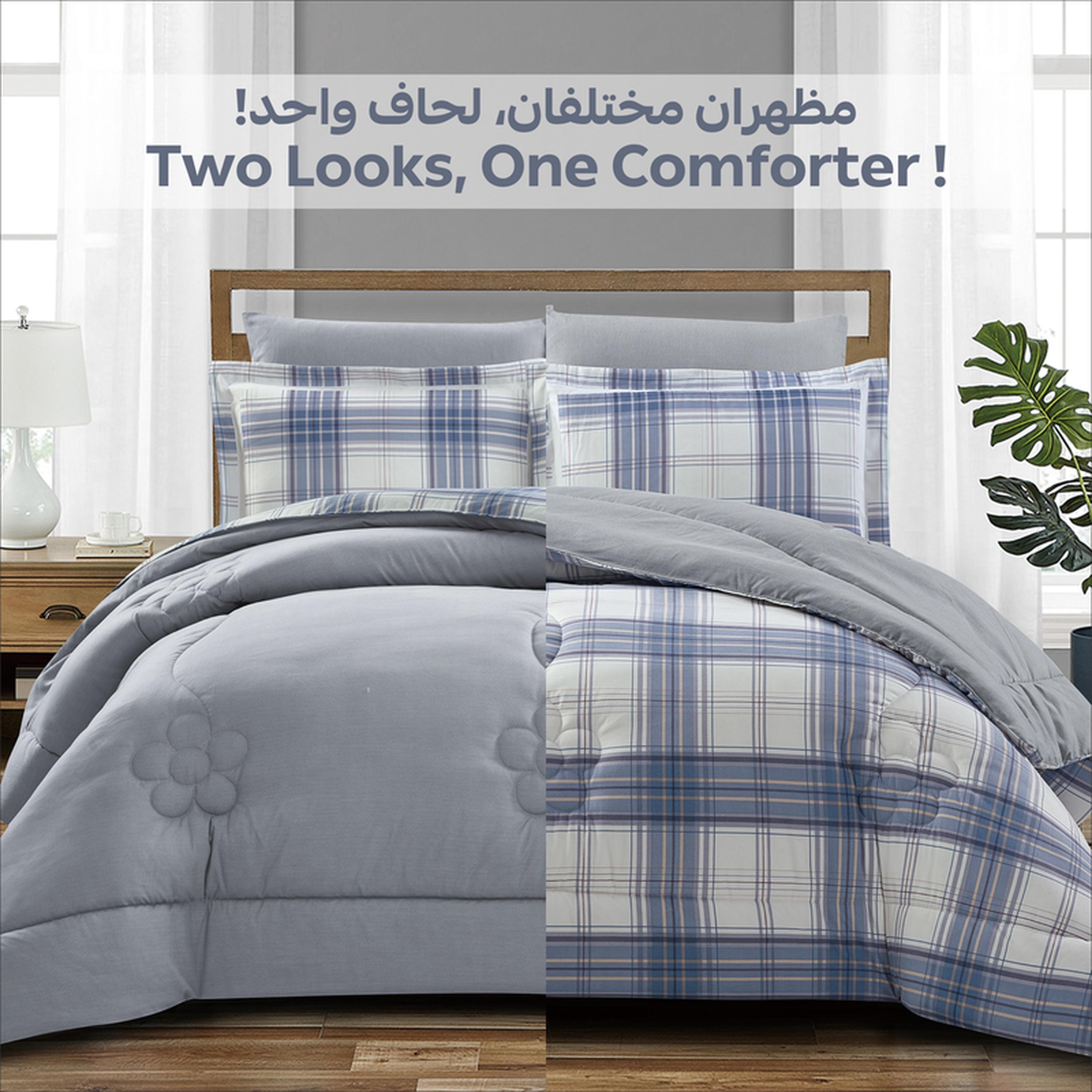 طقم لحاف كينج مربعات 6 قطع من دونتيلا - 240×260 سم-household-bedding-comfortersandbedspreads-comforters-image-6