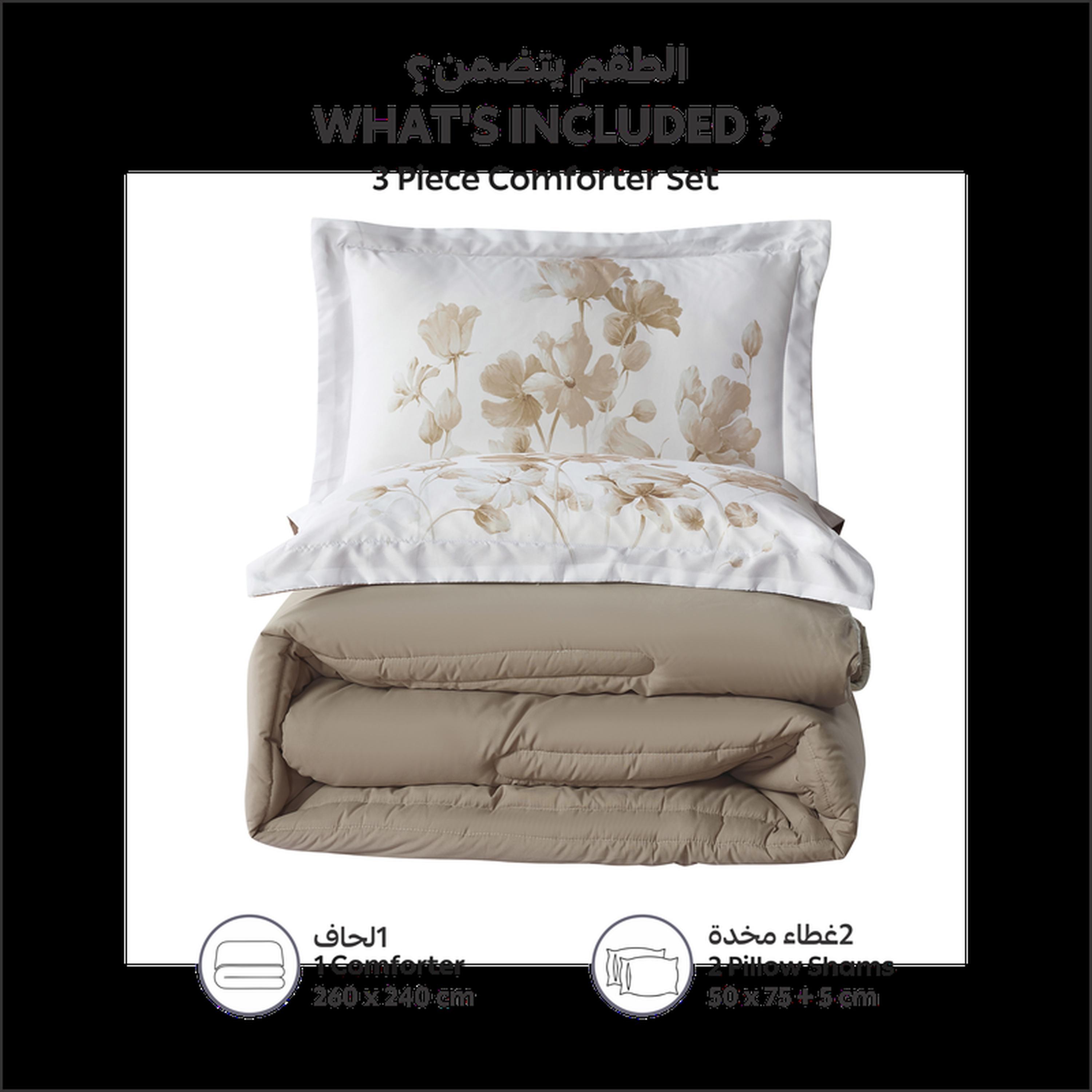 طقم لحاف كينج 3 قطع بطبعات رقمية من دونتيلا - 240x260 سم-household-bedding-comfortersandbedspreads-comforters-image-3