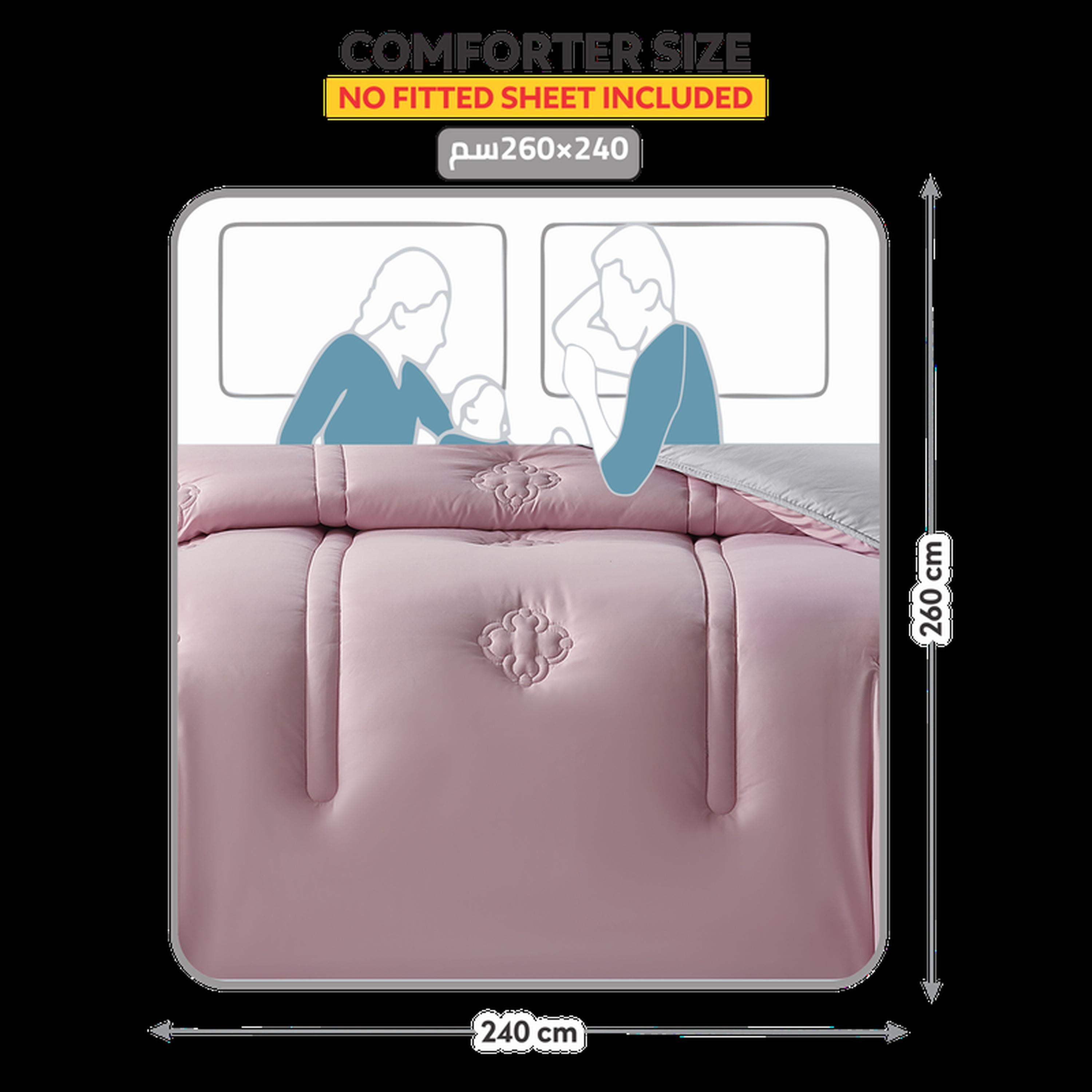 طقم لحاف كينج 3 قطع بطبعات رقمية من دونتيلا - 240x260 سم-household-bedding-comfortersandbedspreads-comforters-image-2
