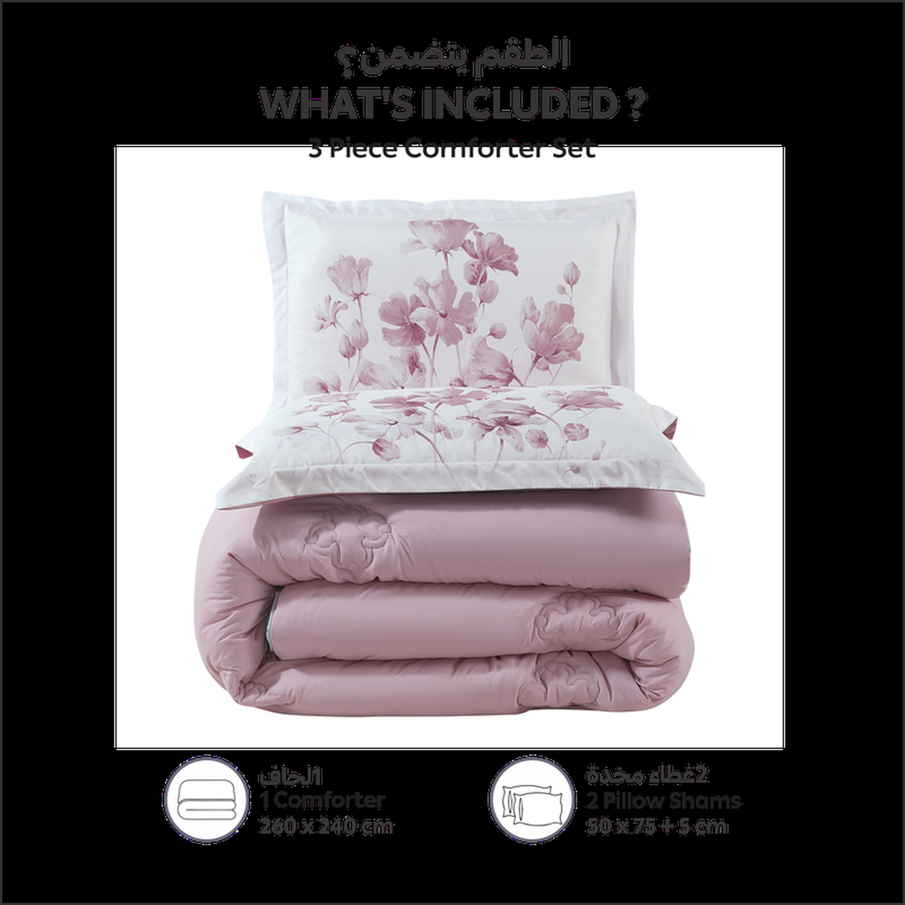 طقم لحاف كينج 3 قطع بطبعات رقمية من دونتيلا - 240x260 سم-household-bedding-comfortersandbedspreads-comforters-image-3