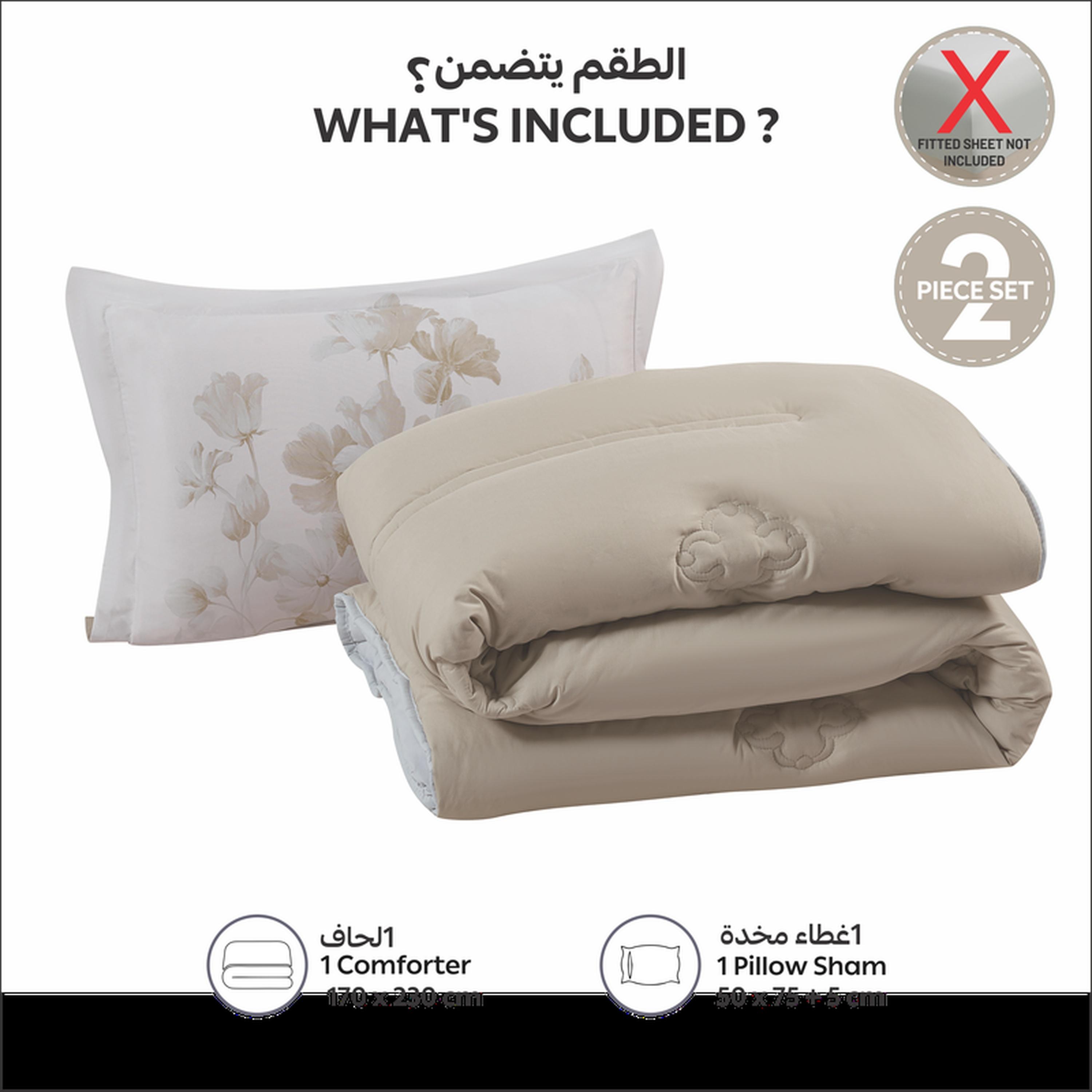 طقم لحاف توين قطعتين بطبعات من دونتيلا - 170x230 سم-household-bedding-comfortersandbedspreads-comforters-image-3
