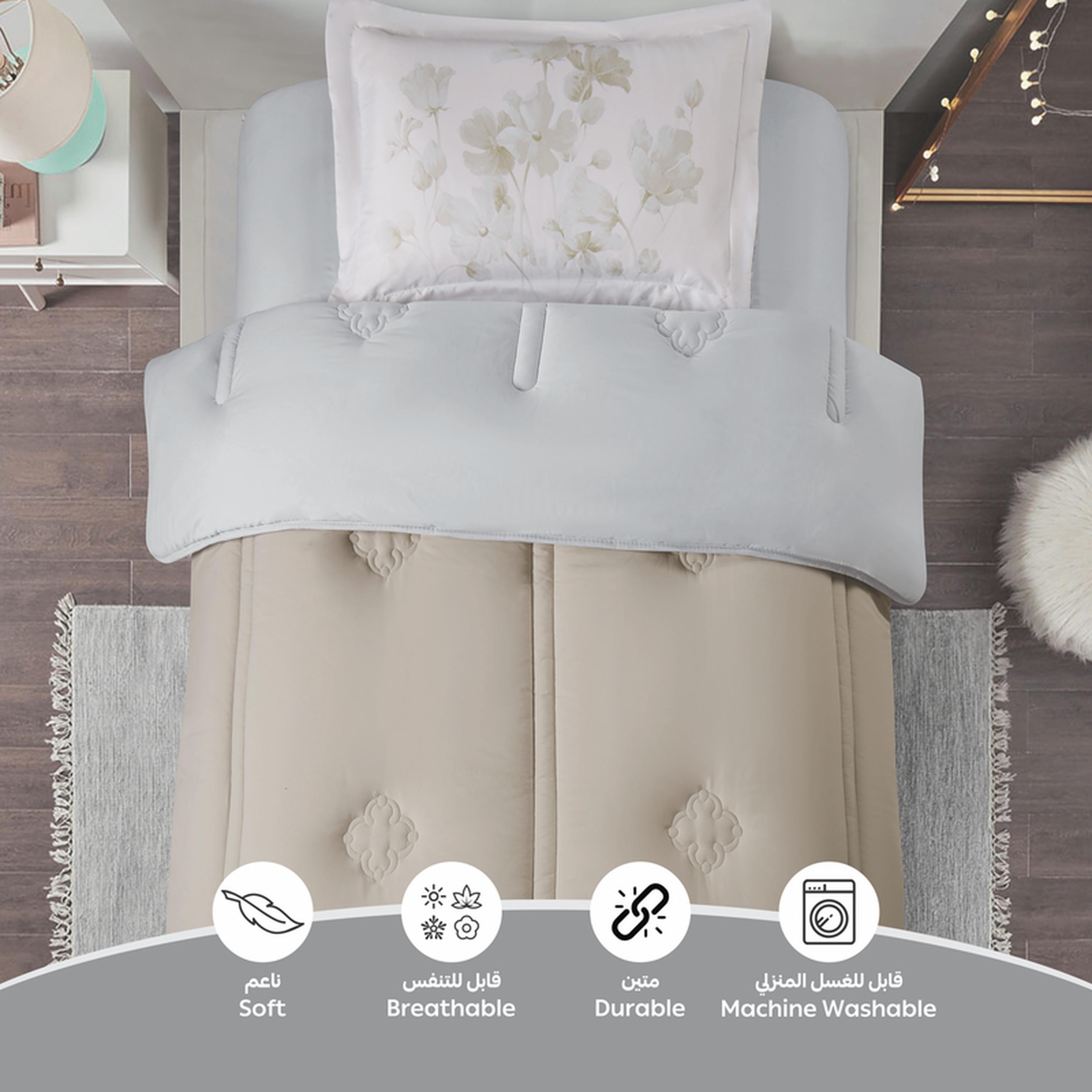 طقم لحاف توين قطعتين بطبعات من دونتيلا - 170x230 سم-household-bedding-comfortersandbedspreads-comforters-image-5