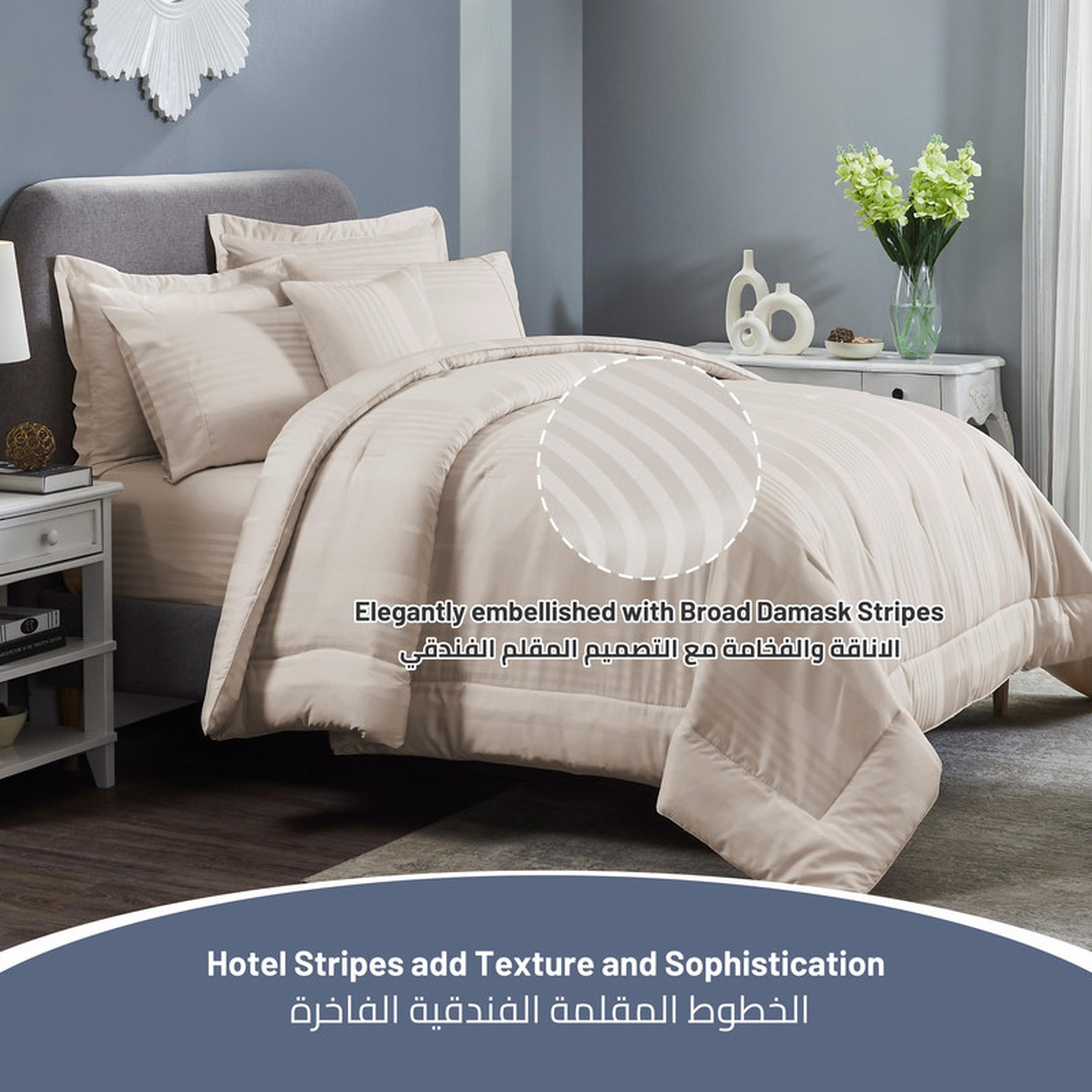 طقم لحاف كينج 6 قطع بعدد خيوط 300 من دونتيلا - 240×260 سم-household-bedding-comfortersandbedspreads-comforters-image-59