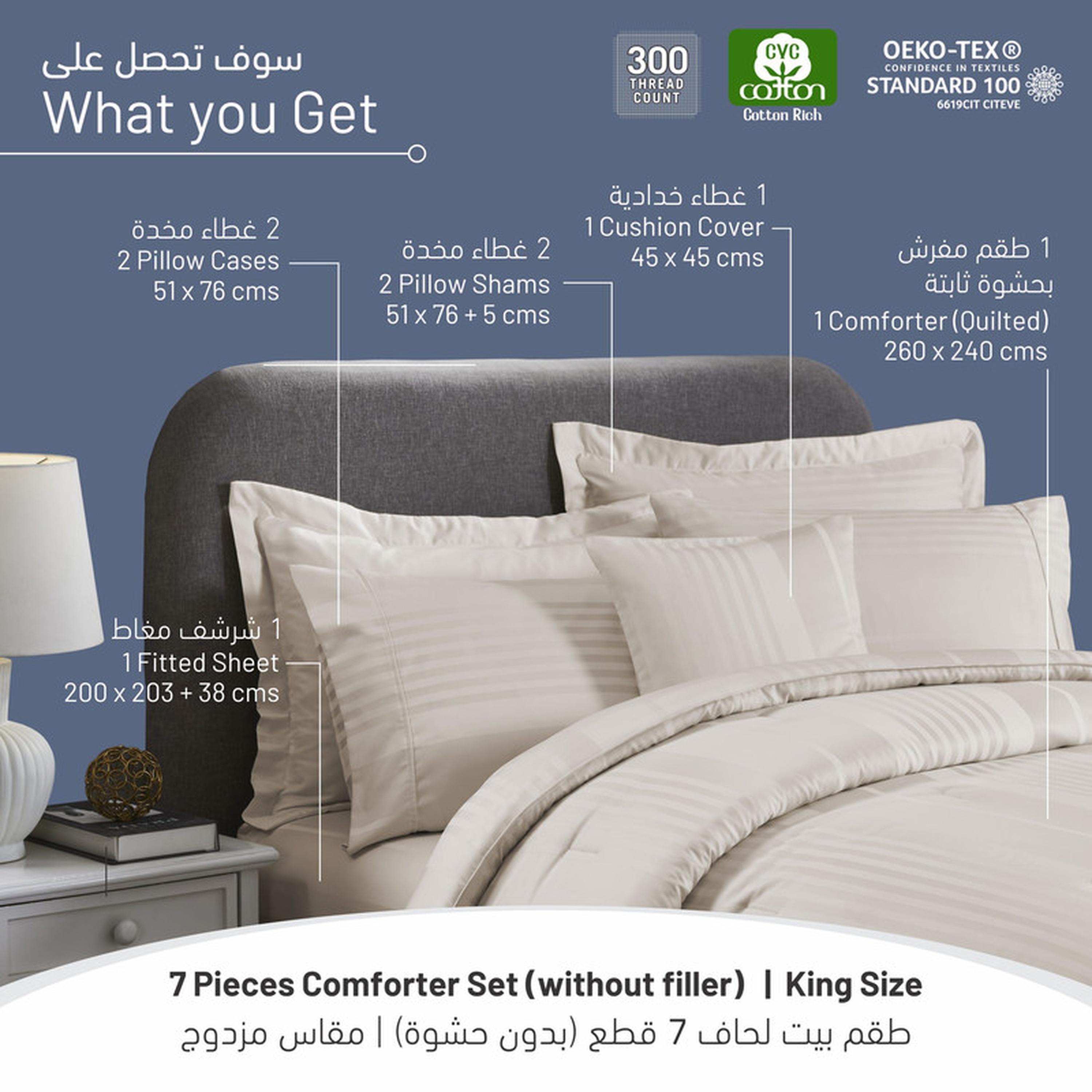 طقم لحاف كينج 6 قطع بعدد خيوط 300 من دونتيلا - 240×260 سم-household-bedding-comfortersandbedspreads-comforters-image-60