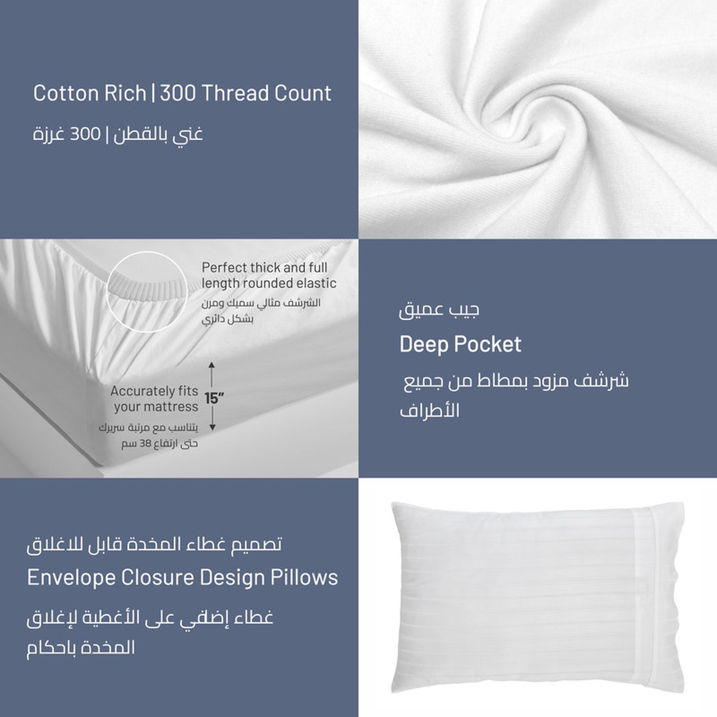 طقم لحاف كينج 6 قطع بعدد خيوط 300 من دونتيلا - 240×260 سم-household-bedding-comfortersandbedspreads-comforters-image-61