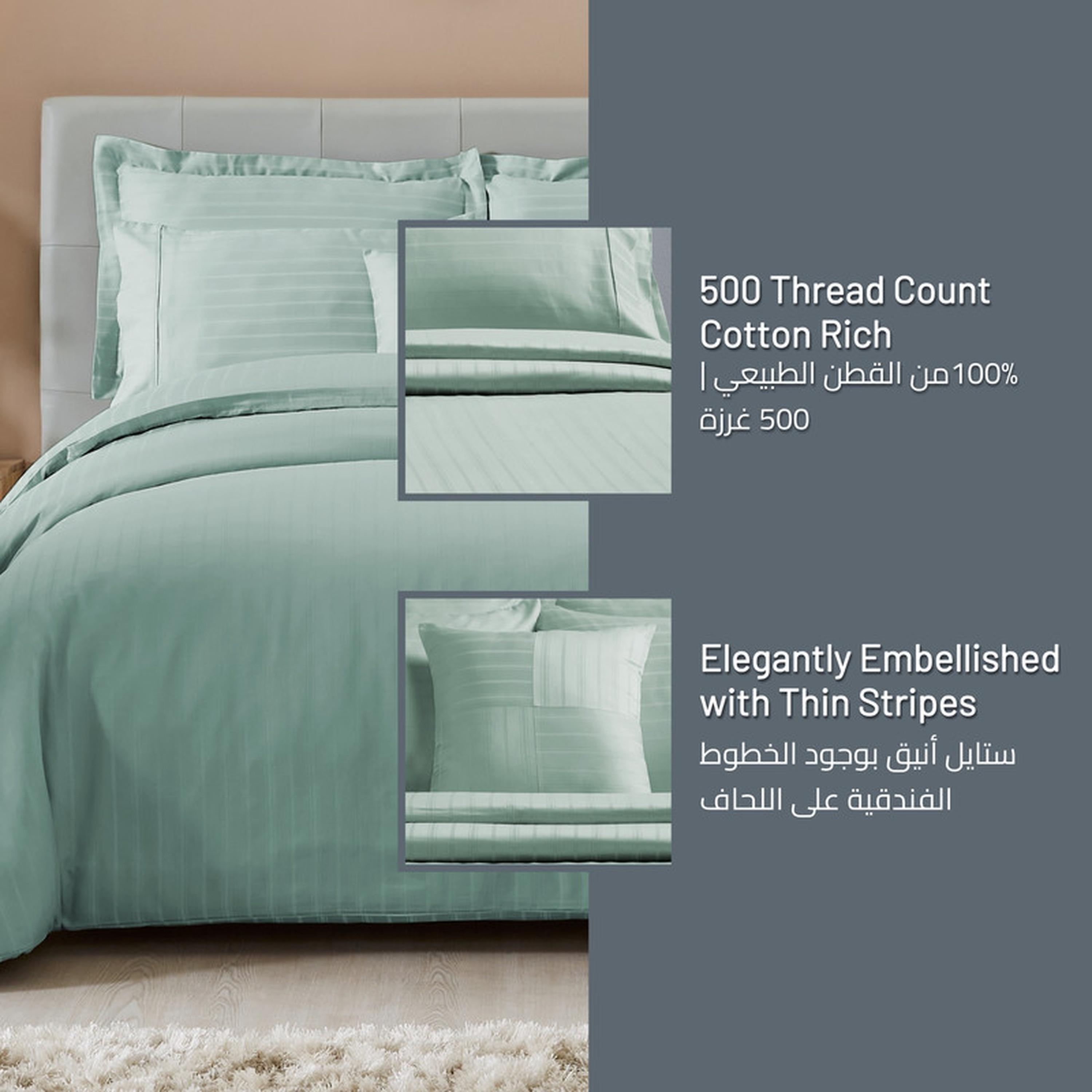 طقم لحاف كينج مخطط 6 قطع من دونتيلا - 240×260 سم-household-bedding-duvetandcovers-duvetcovers-image-13
