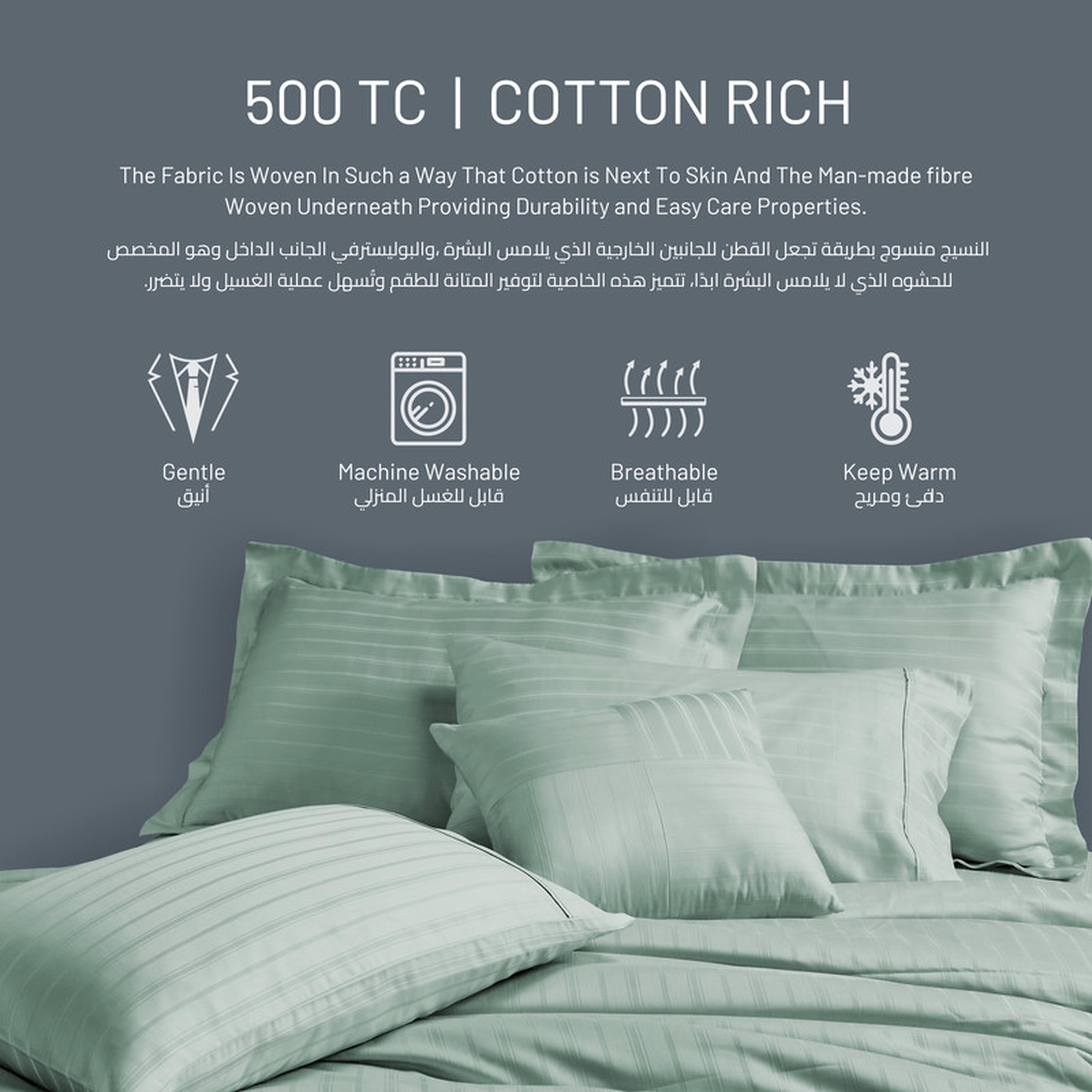 طقم لحاف كينج مخطط 6 قطع من دونتيلا - 240×260 سم-household-bedding-duvetandcovers-duvetcovers-image-14