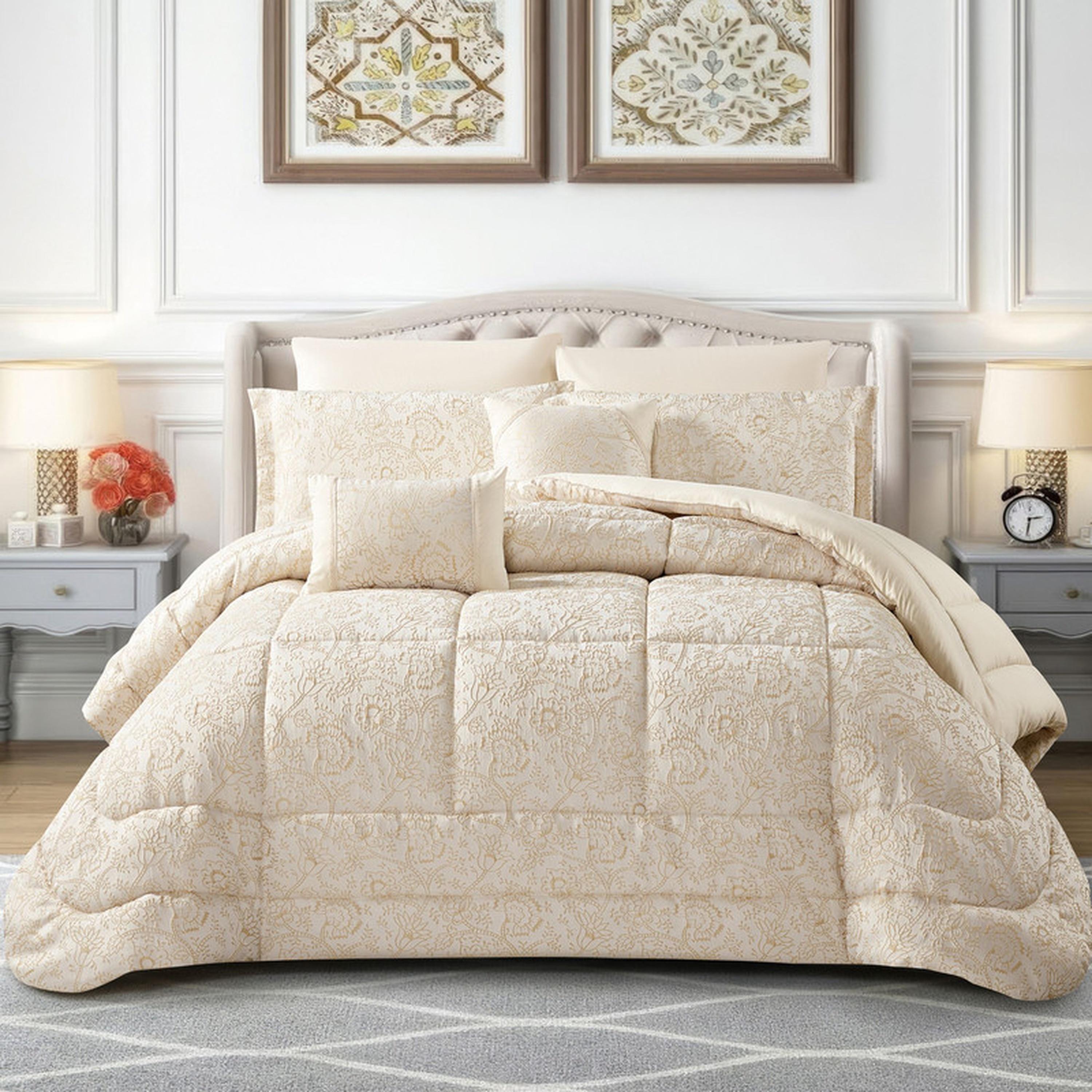 طقم لحاف بطبعات 8 قطع كينج من دونيتيلا - 260×240 سم-household-bedding-comfortersandbedspreads-comforters-image-57