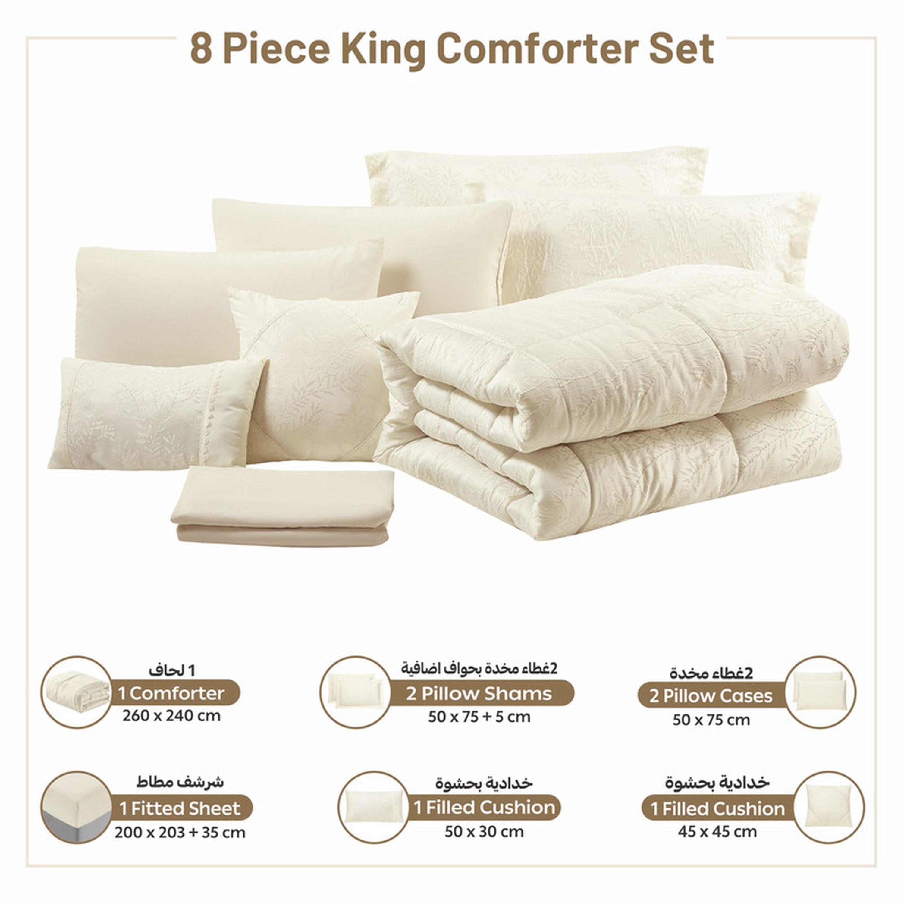 طقم لحاف بطبعات 8 قطع كينج من دونيتيلا - 260×240 سم-household-bedding-comfortersandbedspreads-comforters-image-74
