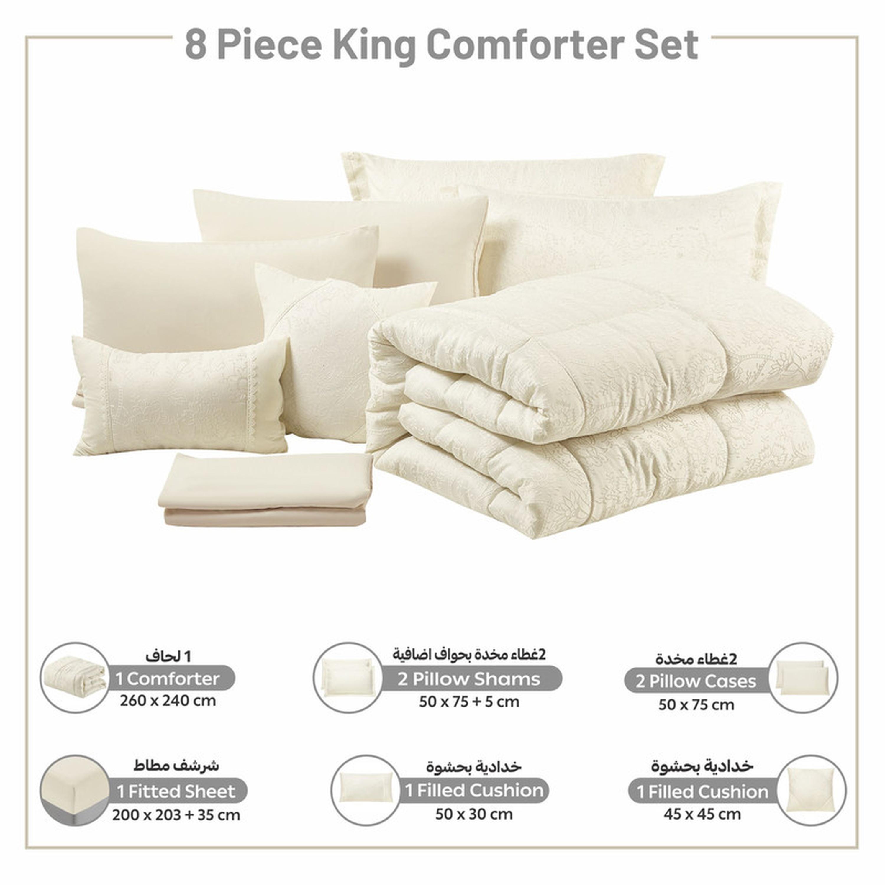 طقم لحاف بطبعات 8 قطع كينج من دونيتيلا - 260×240 سم-household-bedding-comfortersandbedspreads-comforters-image-88