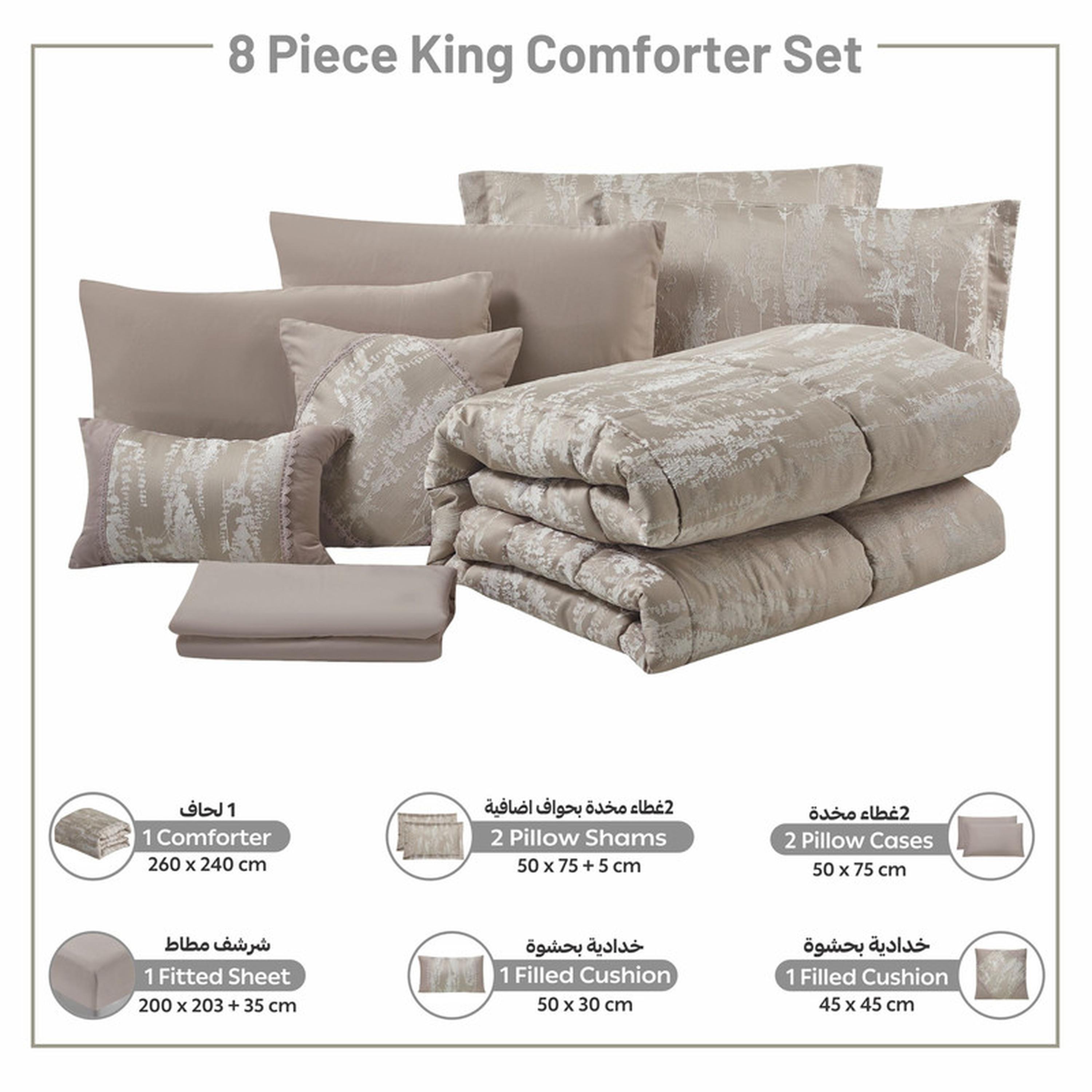 طقم لحاف بطبعات 8 قطع كينج من دونيتيلا - 260×240 سم-household-bedding-comfortersandbedspreads-comforters-image-95