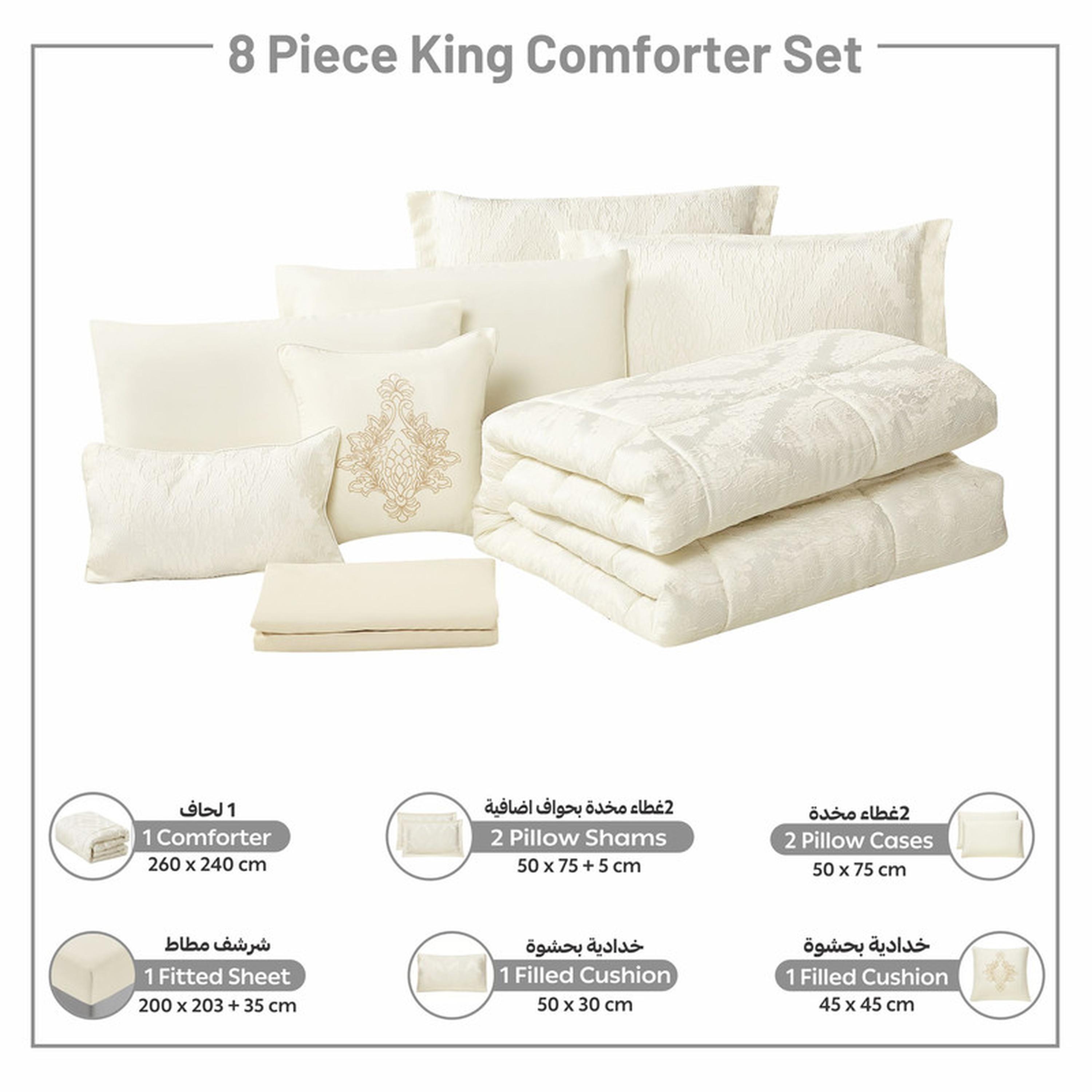 طقم لحاف بطبعات 8 قطع كينج من دونيتيلا - 260×240 سم-household-bedding-comfortersandbedspreads-comforters-image-102