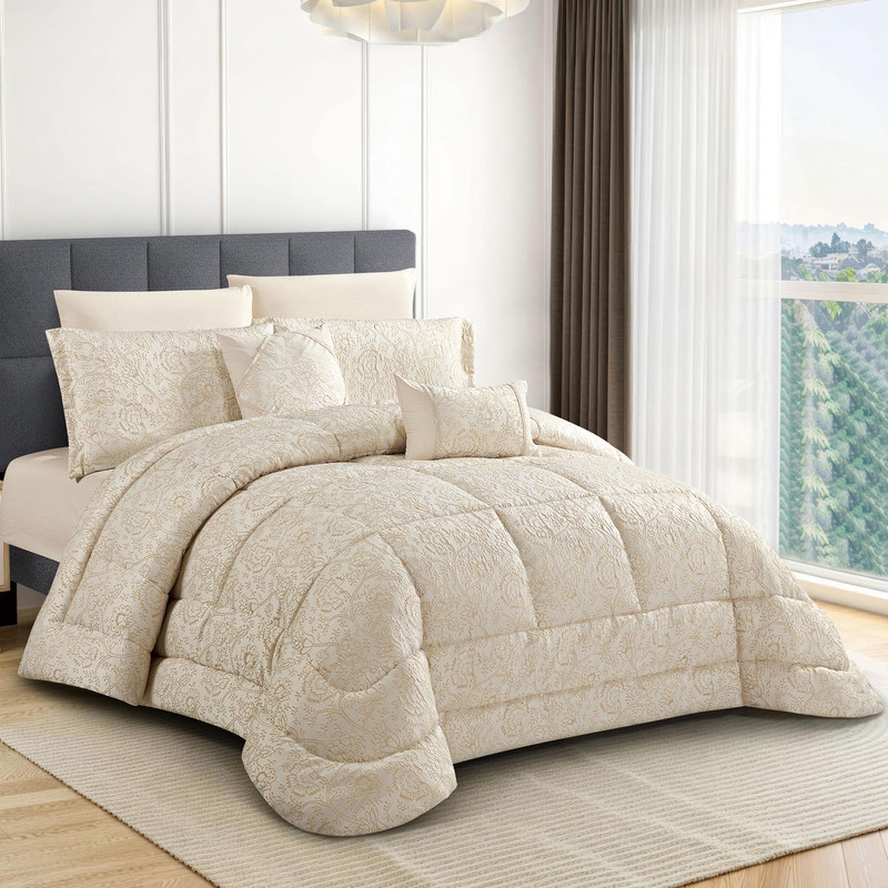 Printed 5-Piece Twin Comforter Set - 170x230 cms-household-bedding-comfortersandbedspreads-comforters-image-37