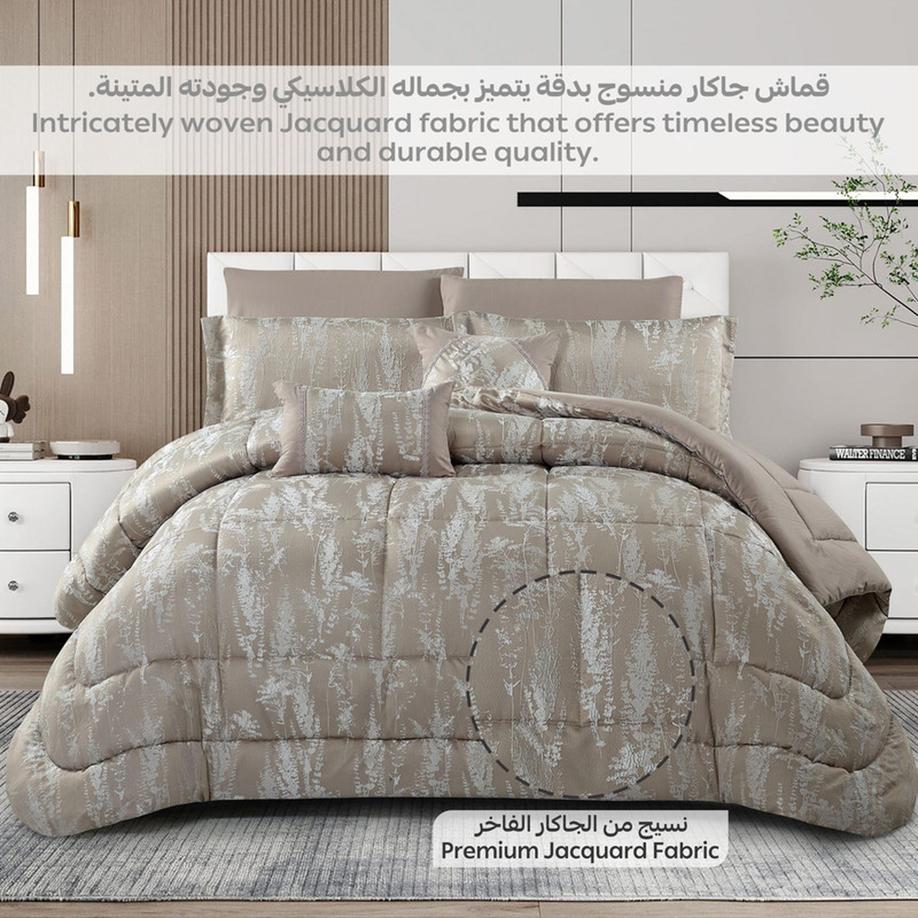 Printed 5-Piece Twin Comforter Set - 170x230 cms-household-bedding-comfortersandbedspreads-comforters-image-68