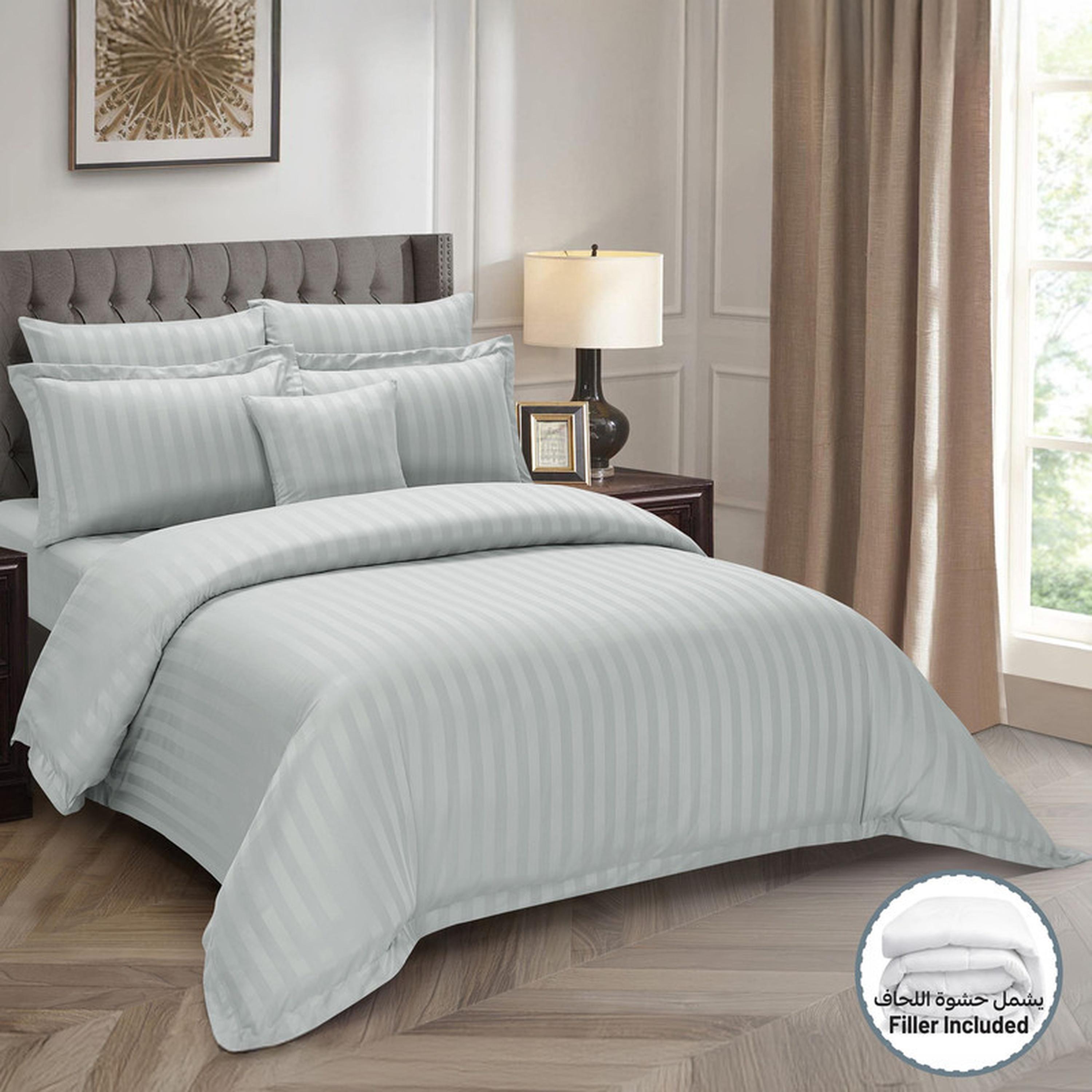 Striped 8-Piece King Comforter Set - 240x260 cms-household-bedding-comfortersandbedspreads-comforters-image-2