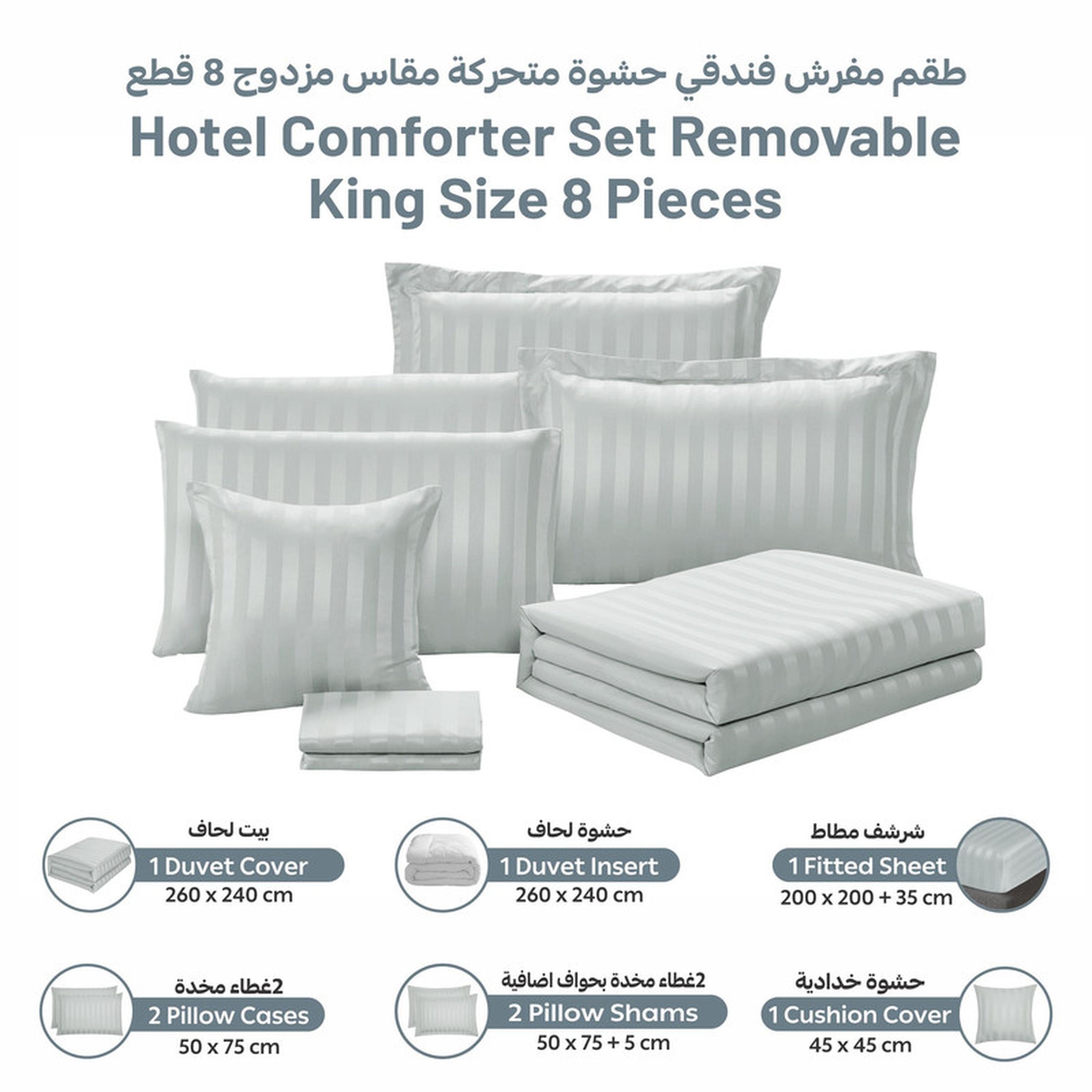 Striped 8-Piece King Comforter Set - 240x260 cms-household-bedding-comfortersandbedspreads-comforters-image-4