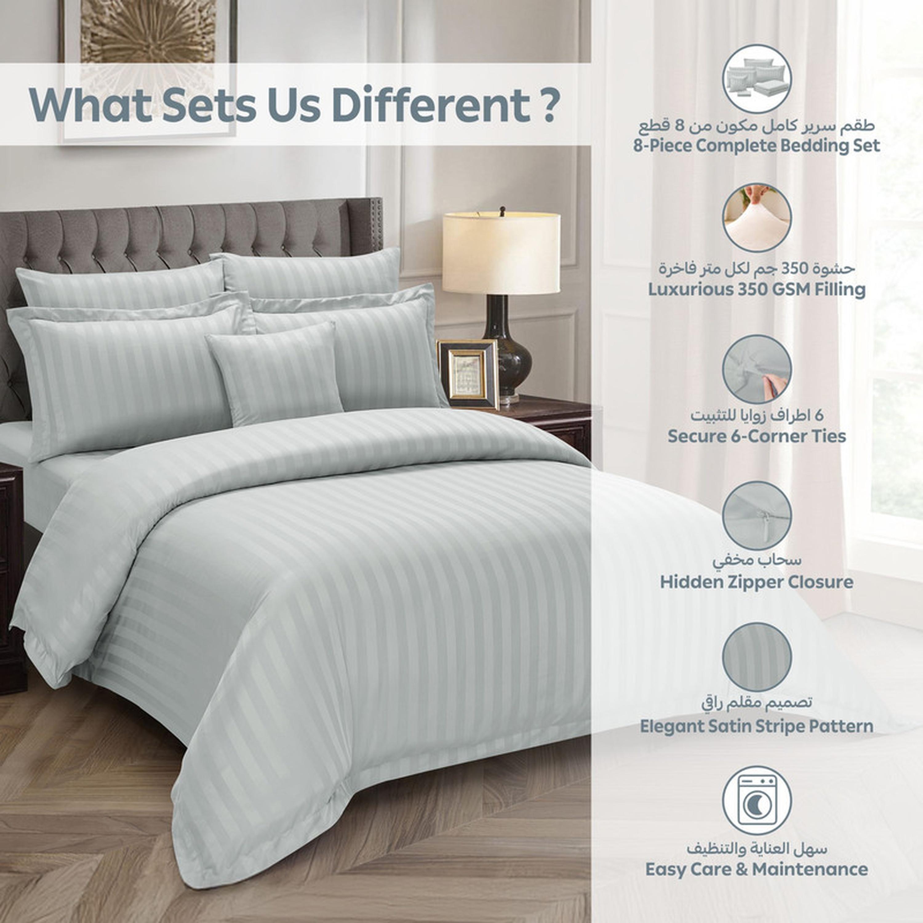 Striped 8-Piece King Comforter Set - 240x260 cms-household-bedding-comfortersandbedspreads-comforters-image-6