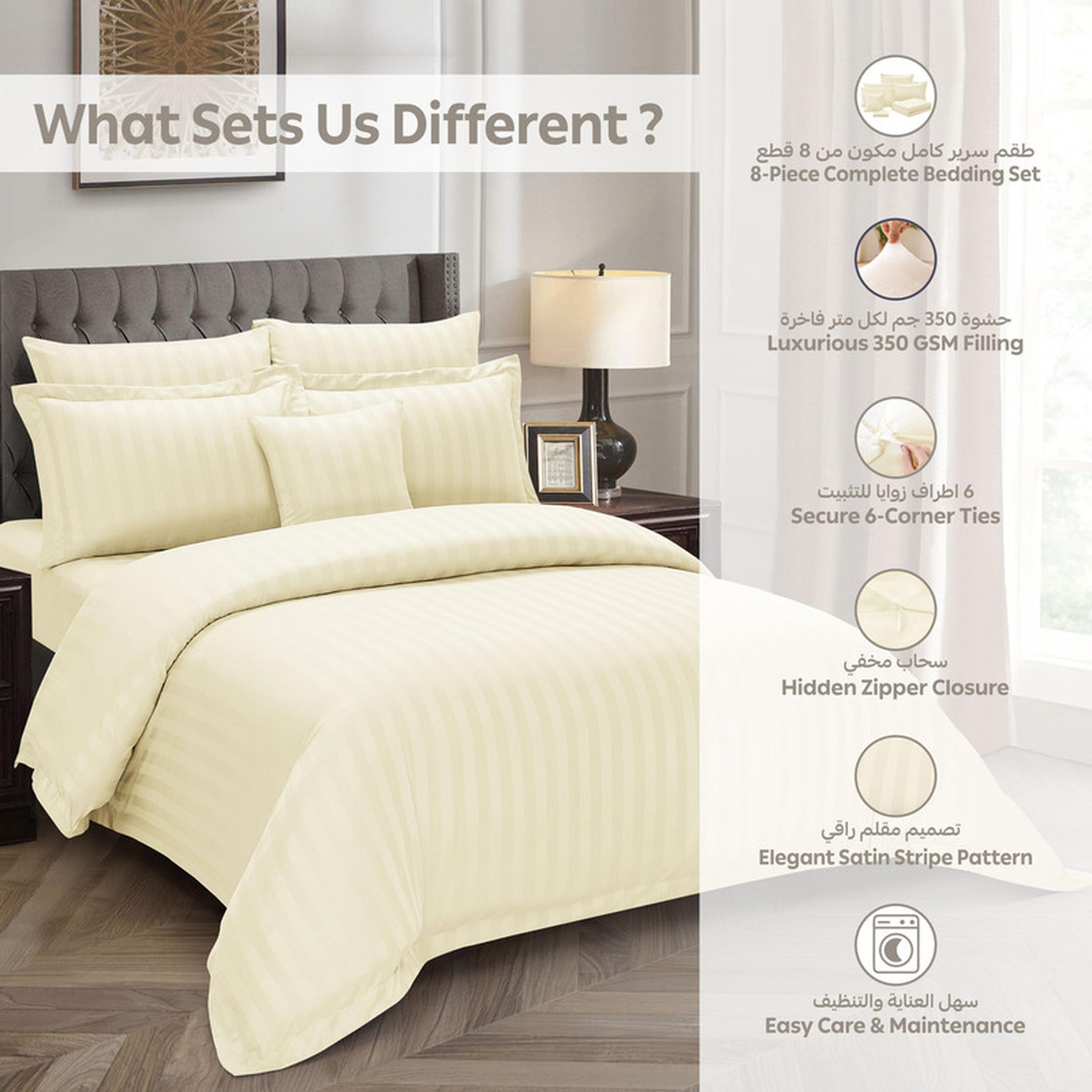 Striped 8-Piece King Comforter Set - 240x260 cms-household-bedding-comfortersandbedspreads-comforters-image-6
