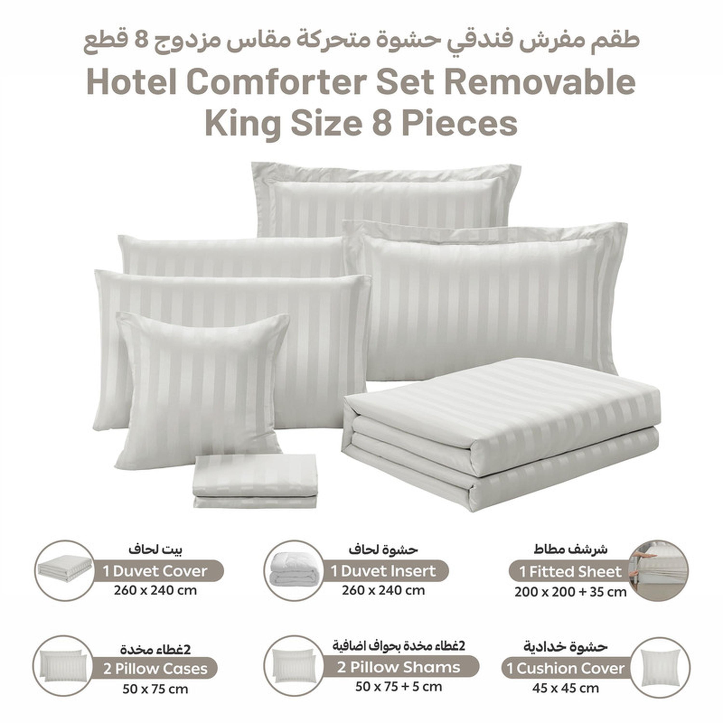 Striped 8-Piece King Comforter Set - 240x260 cms-household-bedding-comfortersandbedspreads-comforters-image-4