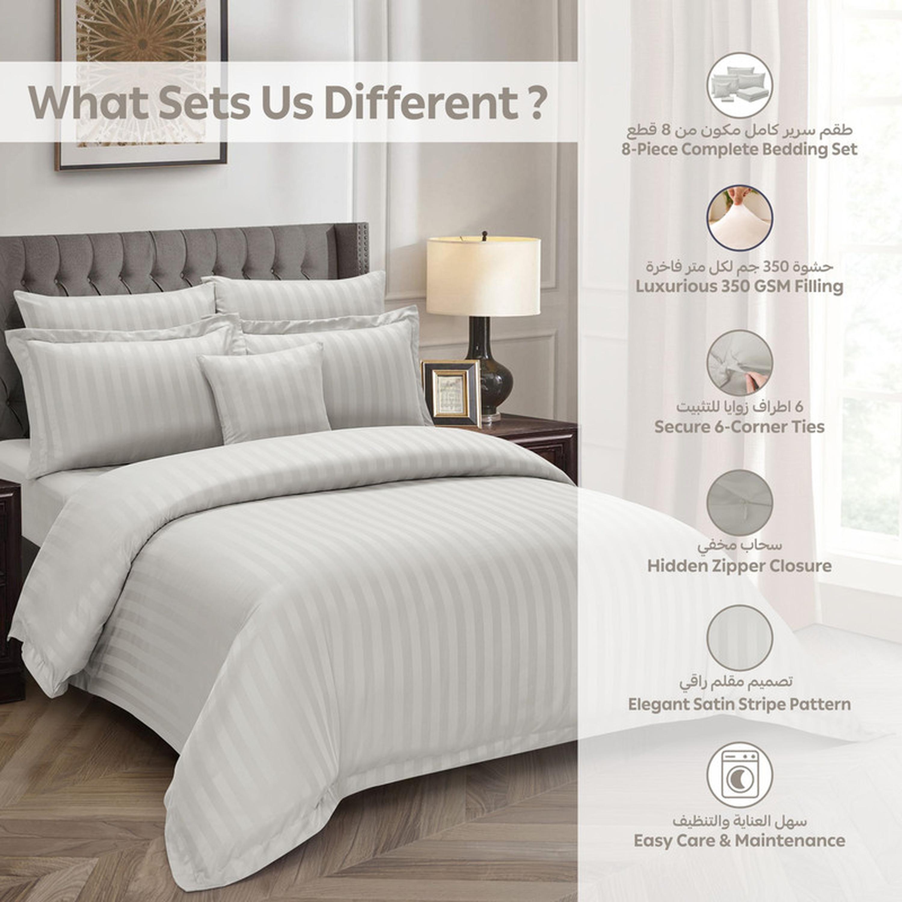 Striped 8-Piece King Comforter Set - 240x260 cms-household-bedding-comfortersandbedspreads-comforters-image-6
