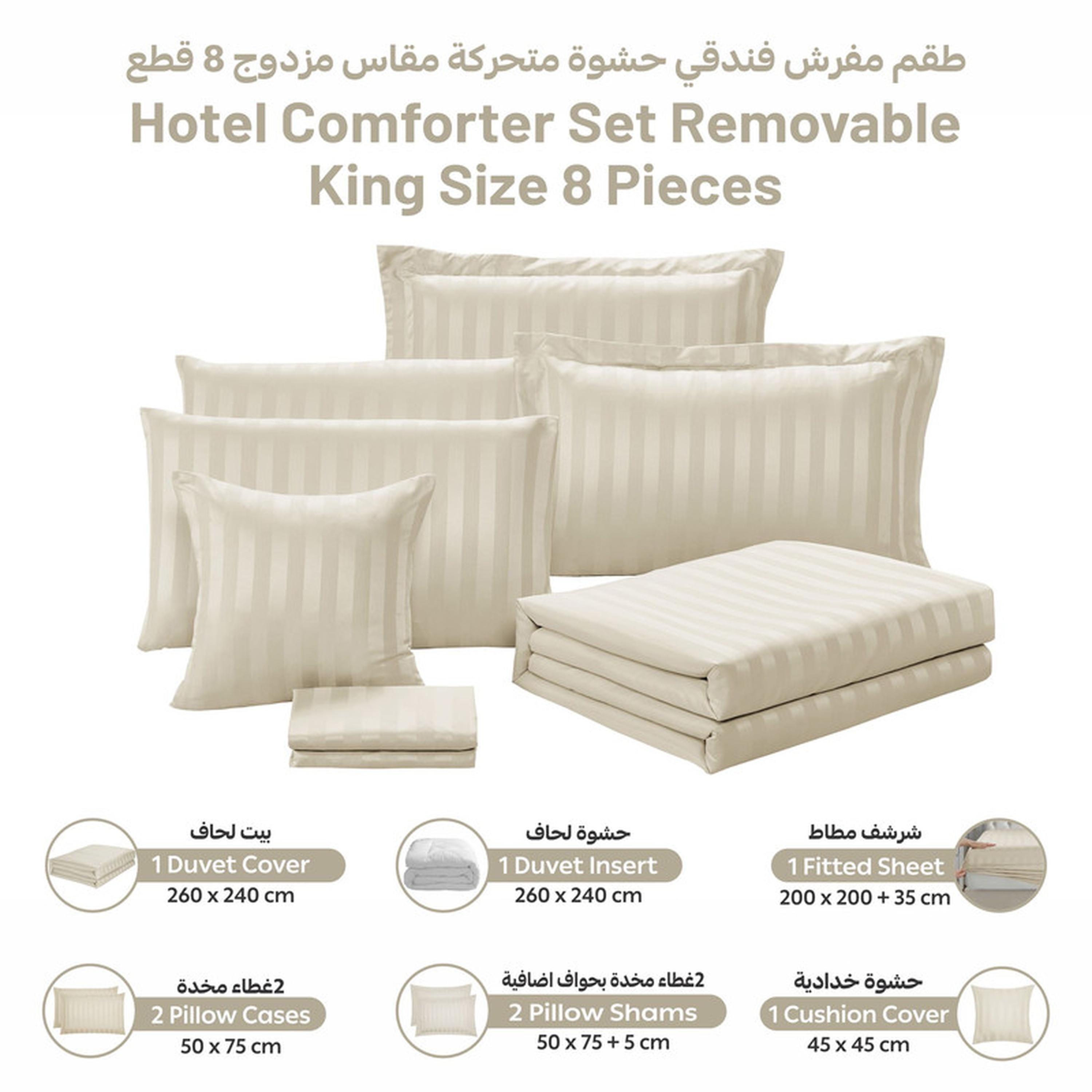 Striped 8-Piece King Comforter Set - 240x260 cms-household-bedding-comfortersandbedspreads-comforters-image-4